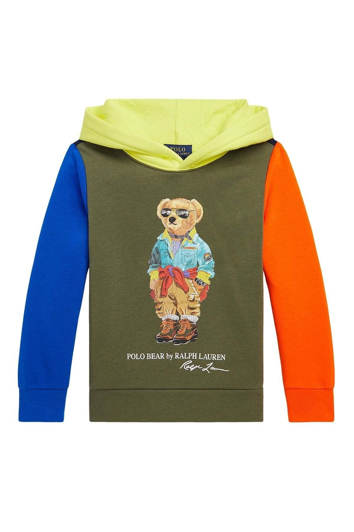 Ralph Lauren 3-4 Yaş Erkek Çocuk Polo Bear Kapüşonlu Sweatshirt
