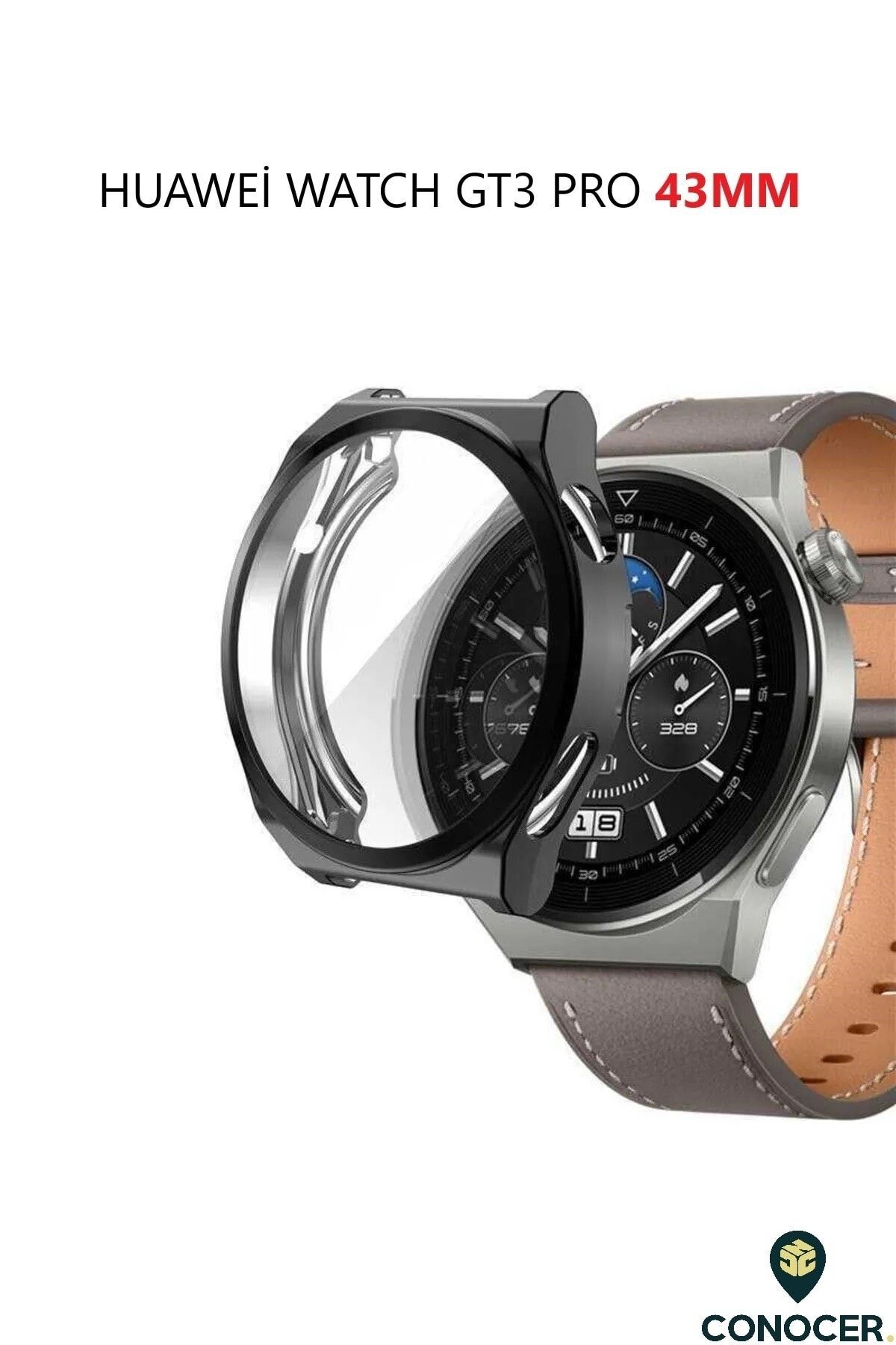 CONOCER Huawei Watch Gt 3 Pro 43mm Yumuşak Kasa Ve Ekran Koruyucu