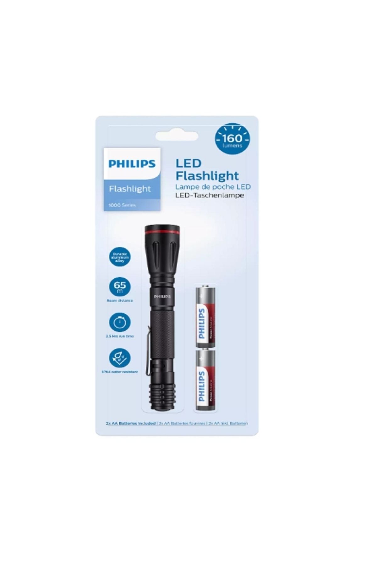 Philips Sfl1001p/10 Flashlıgt Led 2xaa Batteries El Feneri