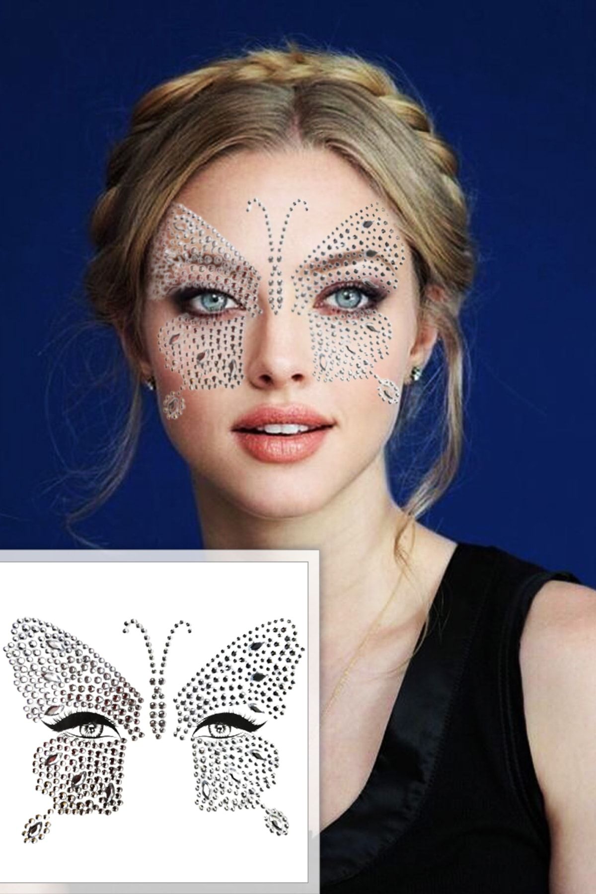 Xolo Kelebek Yüz Desen Taşı Swarovski Kristal Butterfly Kelebek Etkisi Xl1312