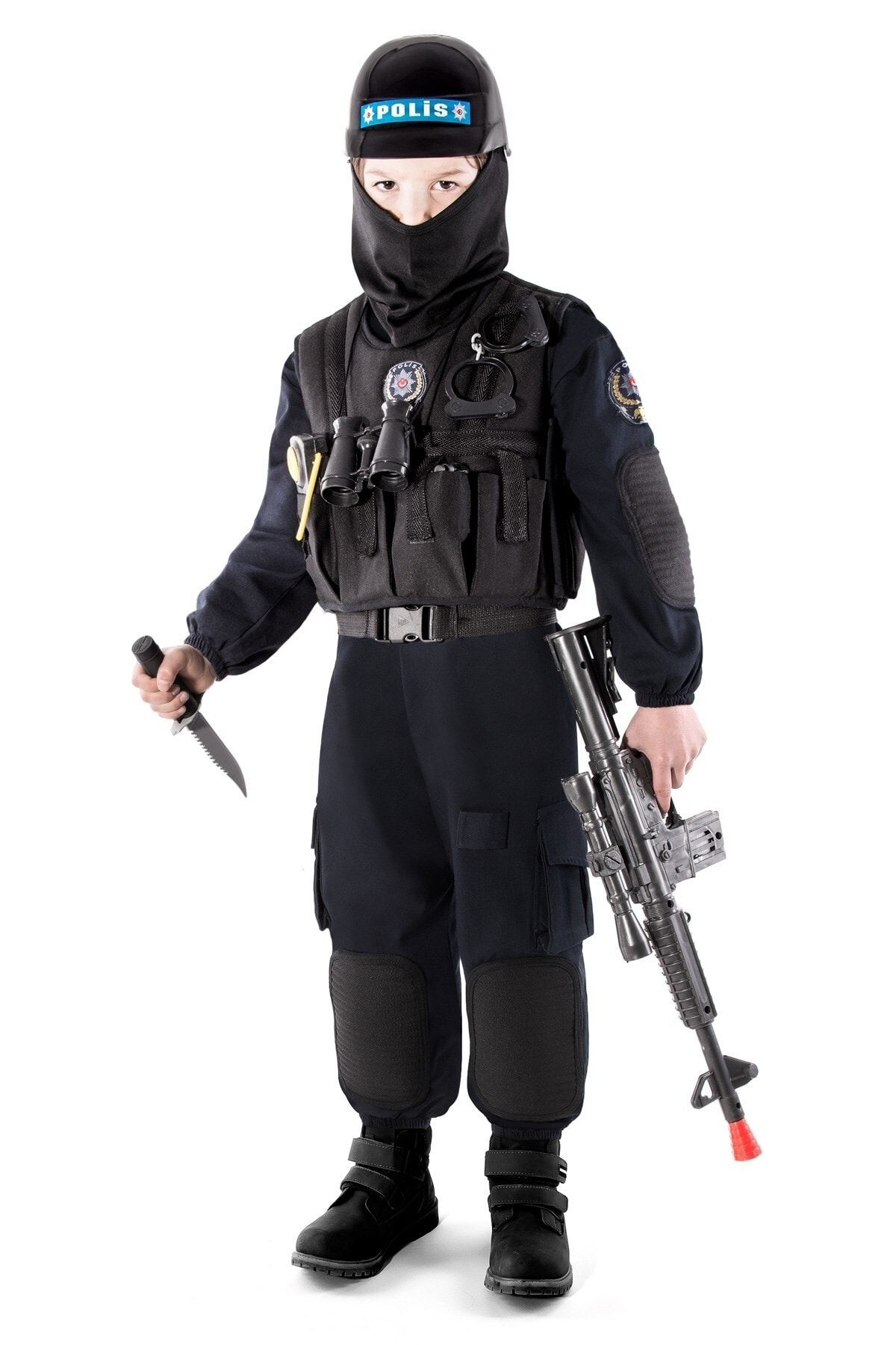 OULABİMİR Polis Kostümü Çocuk Özel Harekat Kıyafeti