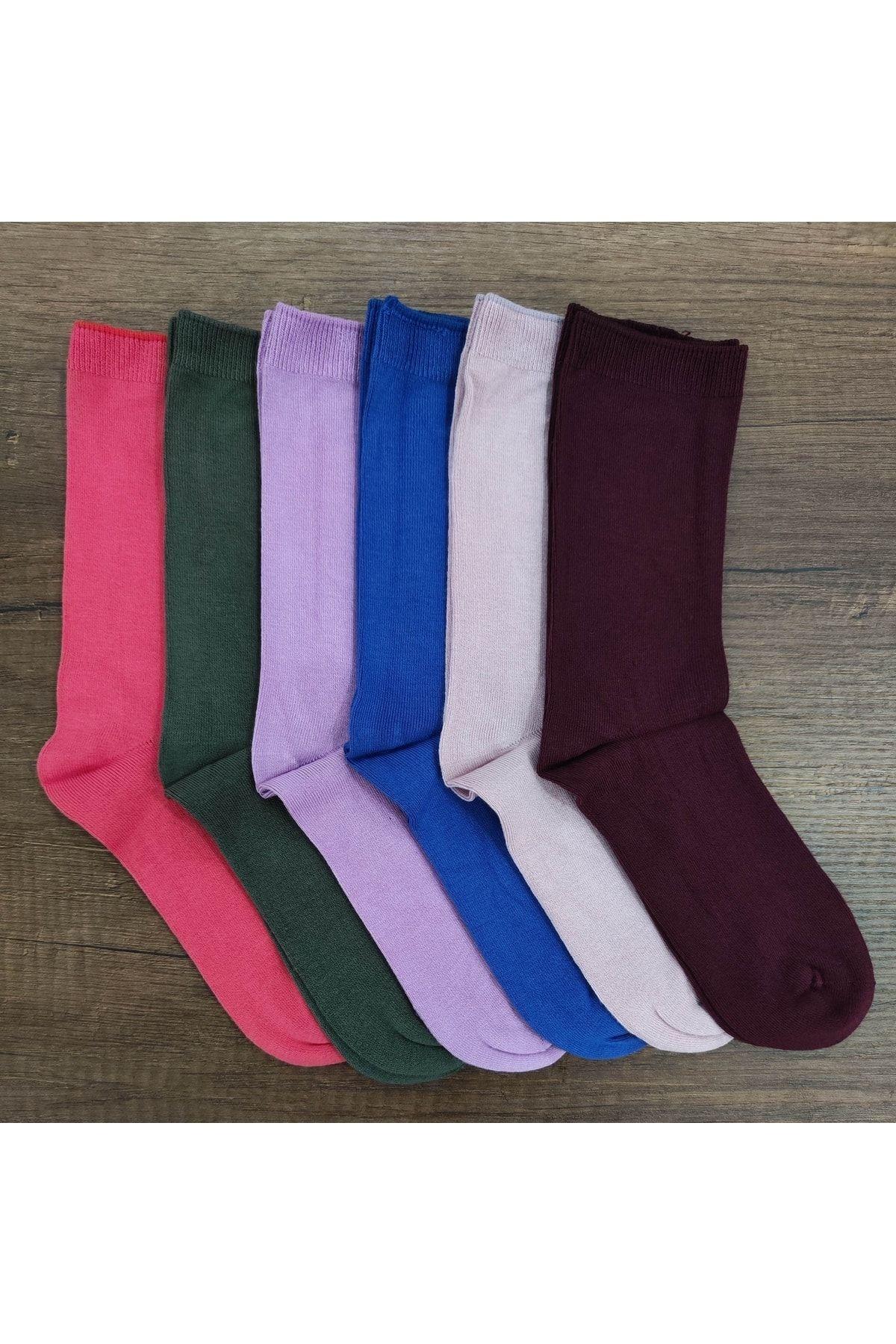 erceys 6 Çift Bambu Dikişsiz Soket Çorap Premium Seri