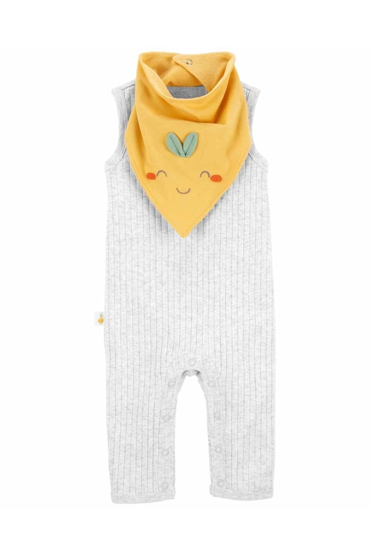 Carter's Bebek Tulumlu Set 2'li Paket Gri