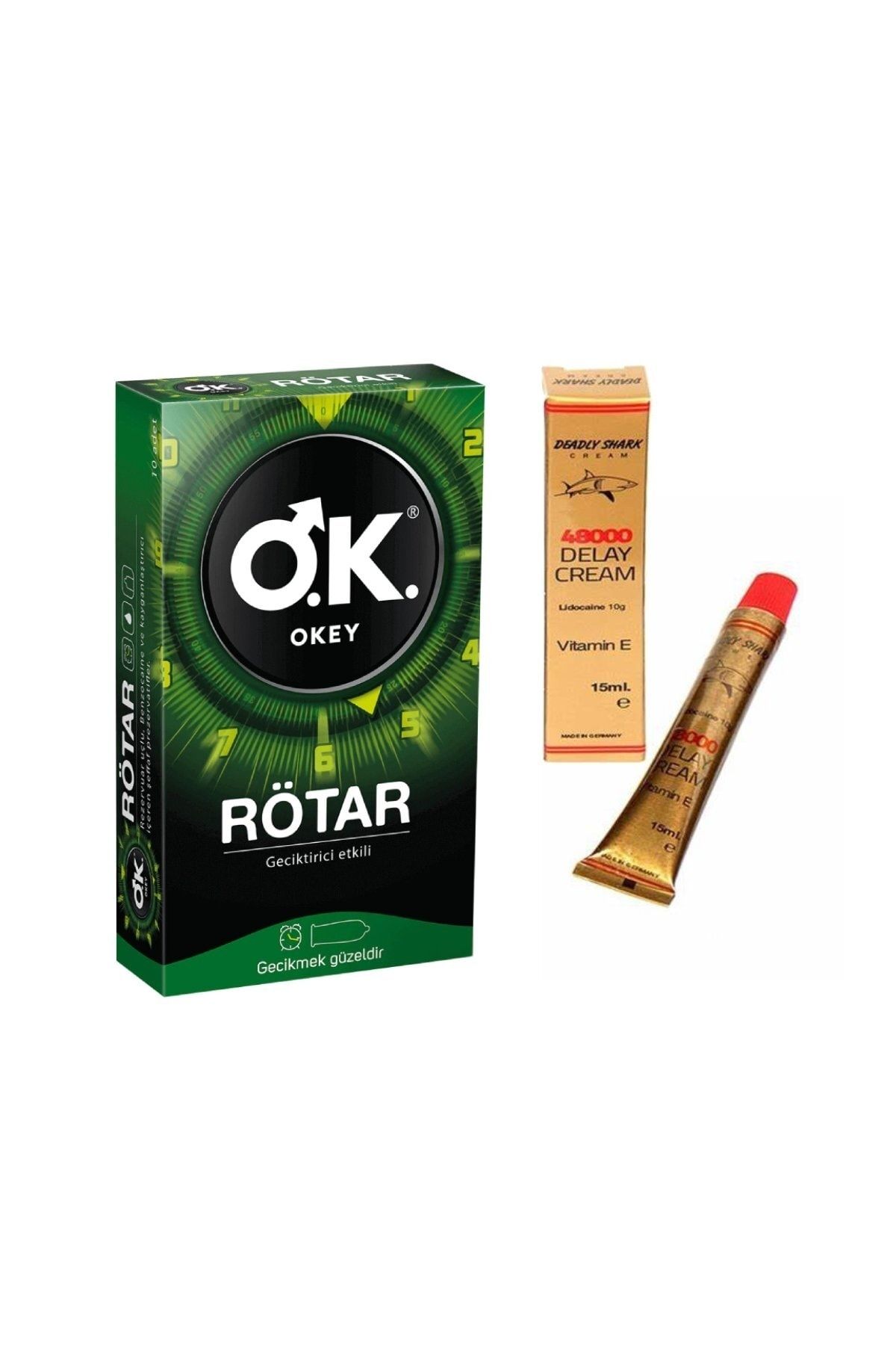 Okey Rötar Prezervatif 10 Li  Etkili  Krem