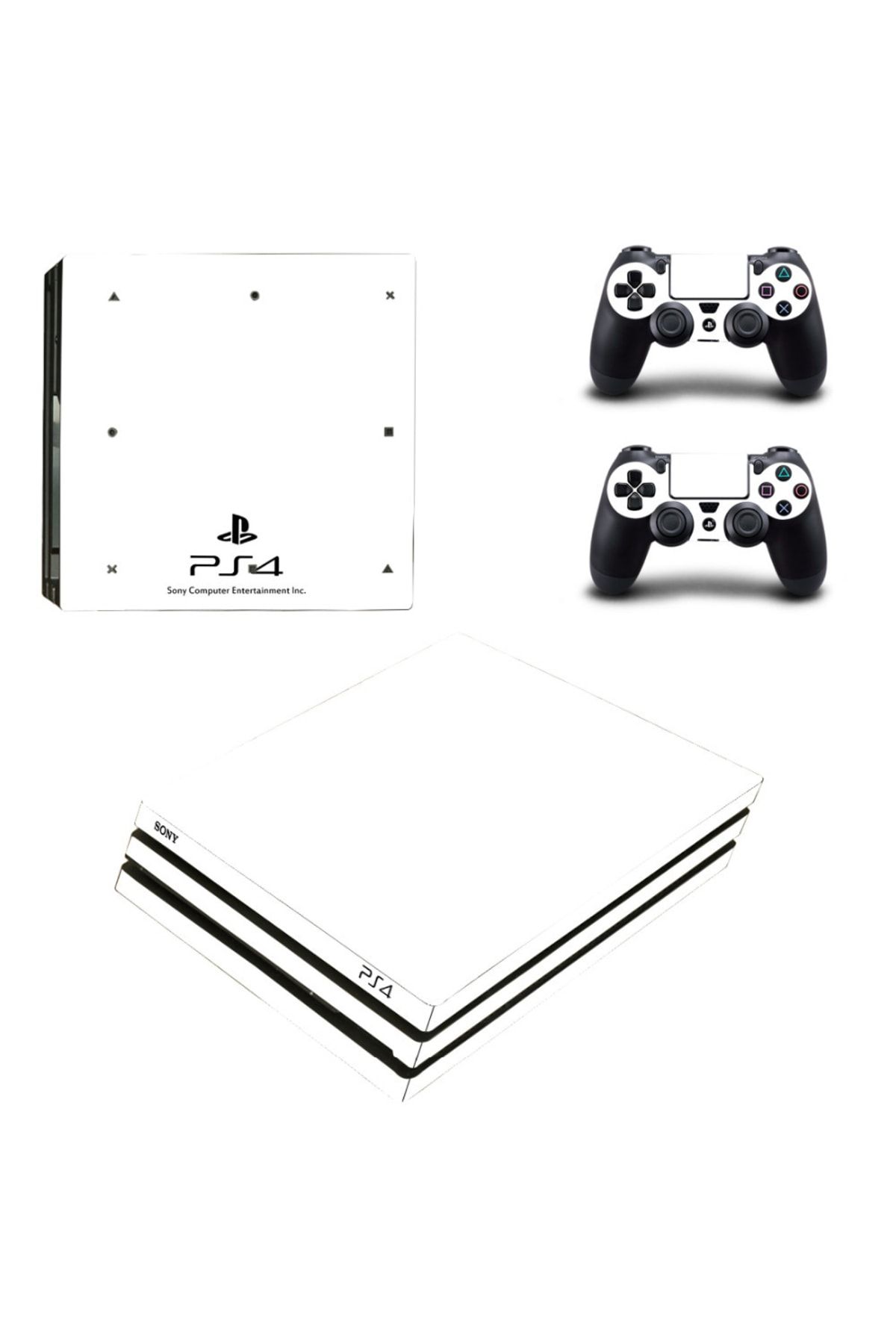 Kt Grup Beyaz Modern Playstation 4 Pro Full Sticker Kaplama