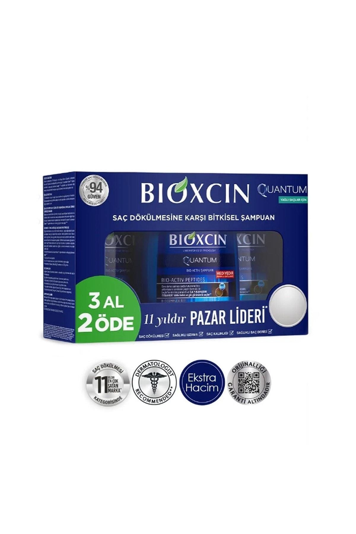 Bioxcin Quantum Şampuan 3 Al 2 Öde Yağlı Saçlar Için 3x300 Ml -vb809