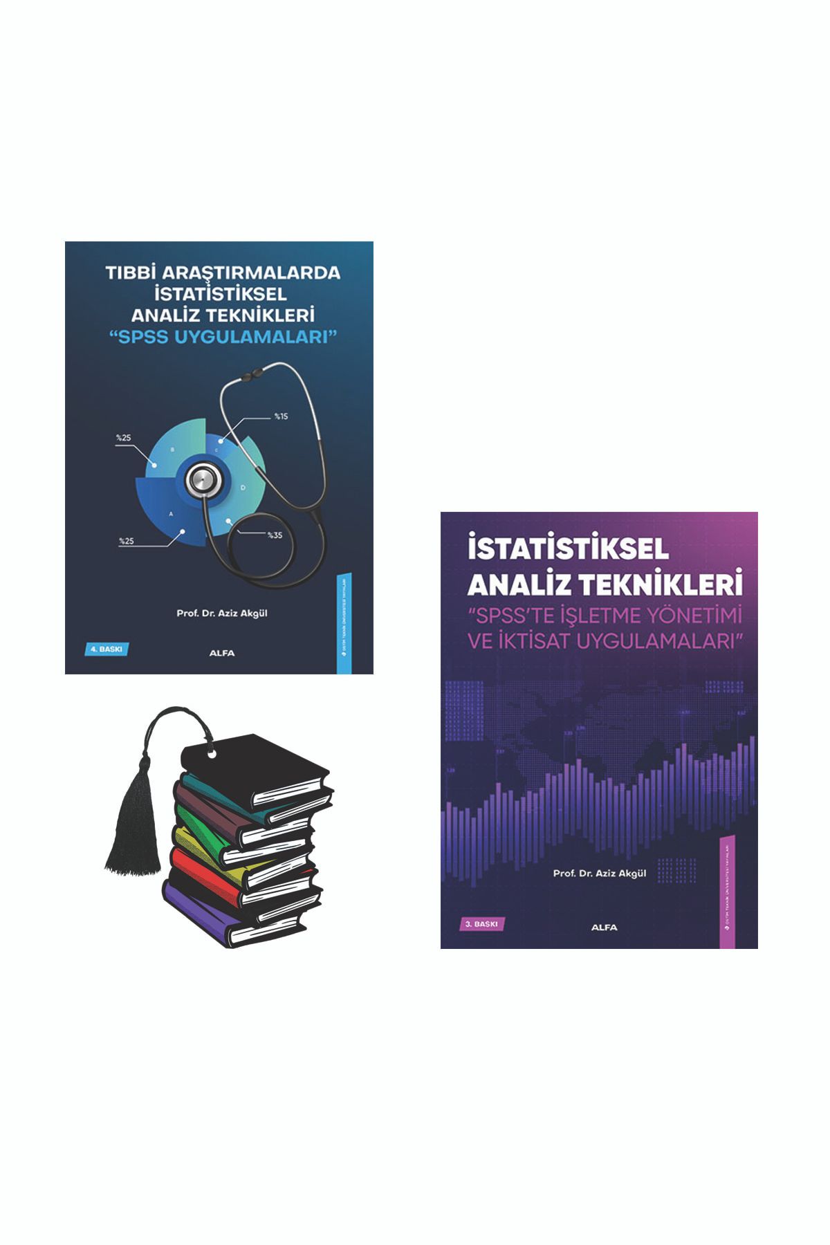 Alfa Yayınları Aziz Akgül - İstatistiksel Analiz Teknikleri - 2 Li Set +Yırtılmaz Ayraç