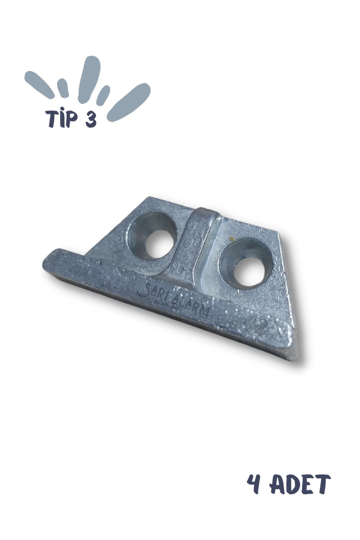 Sarı Alarm Pvc ( Pimapen ) Kapı & Pencere Ispanyolet Karşılığı Tip 3 ( 4 Adet )
