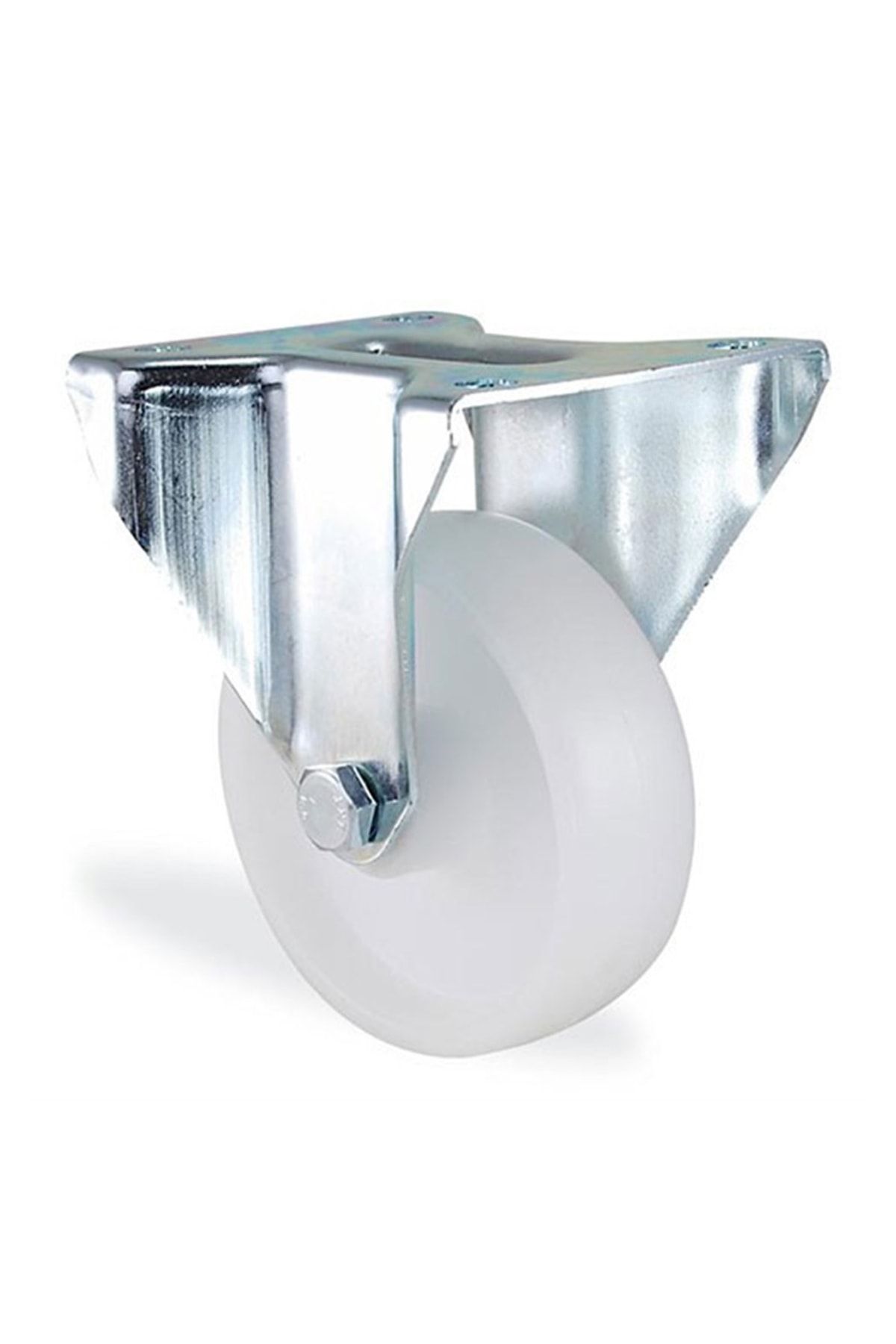 vosco Sabit Tablalı 100x50 Mm Teker Poliamid Beyaz Burçlu Ağır Yük Tekeri