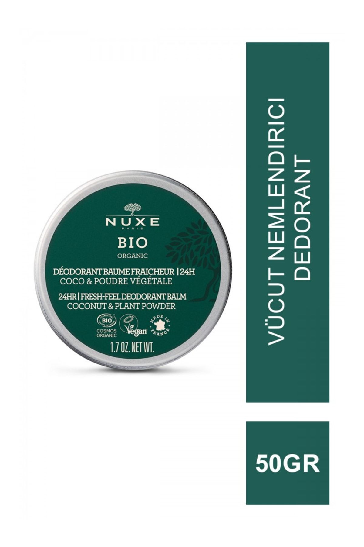 Nuxe Bio Organic 24 Saat Etkili Tüm Cilt Tipleri Için Balm Deodorant 50 gr