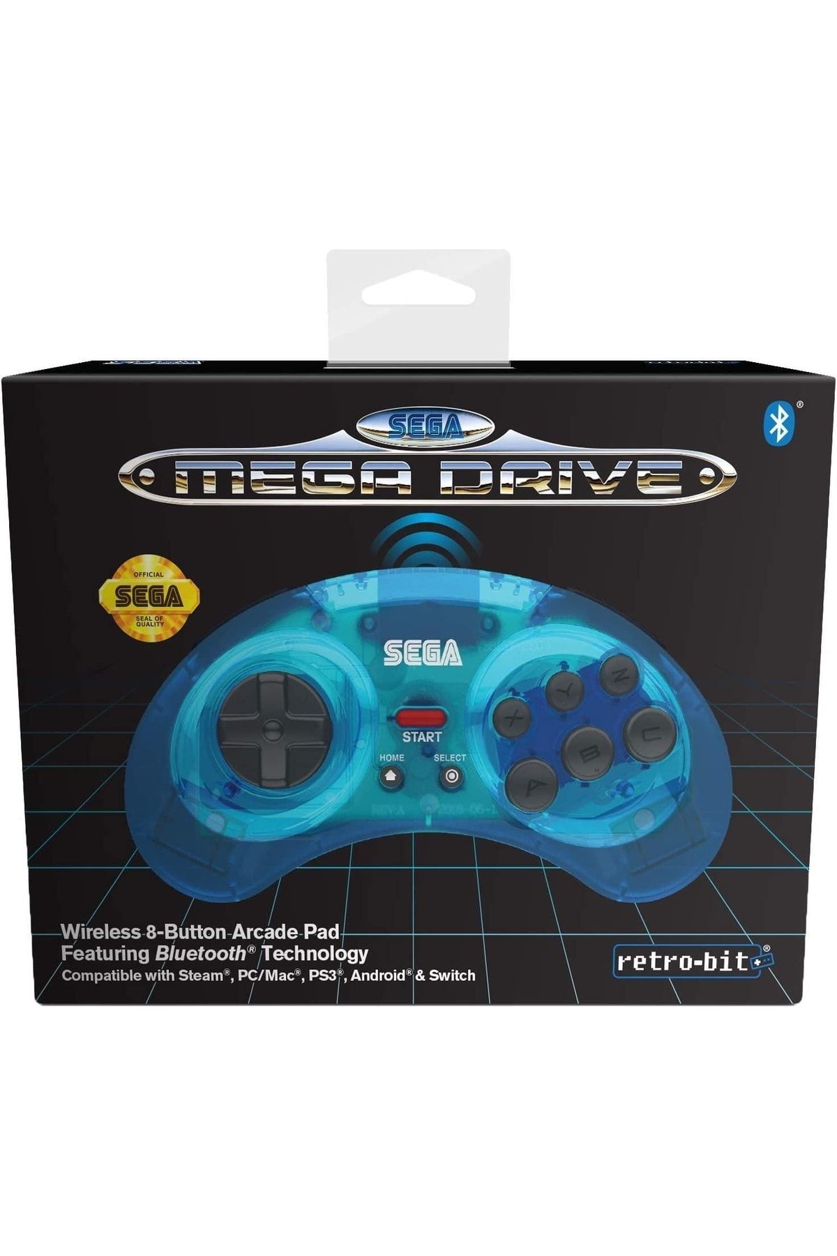 Sega Megadrive Kablosuz Oyun Kolu Resmi Lisanslı Clear Blue Edition