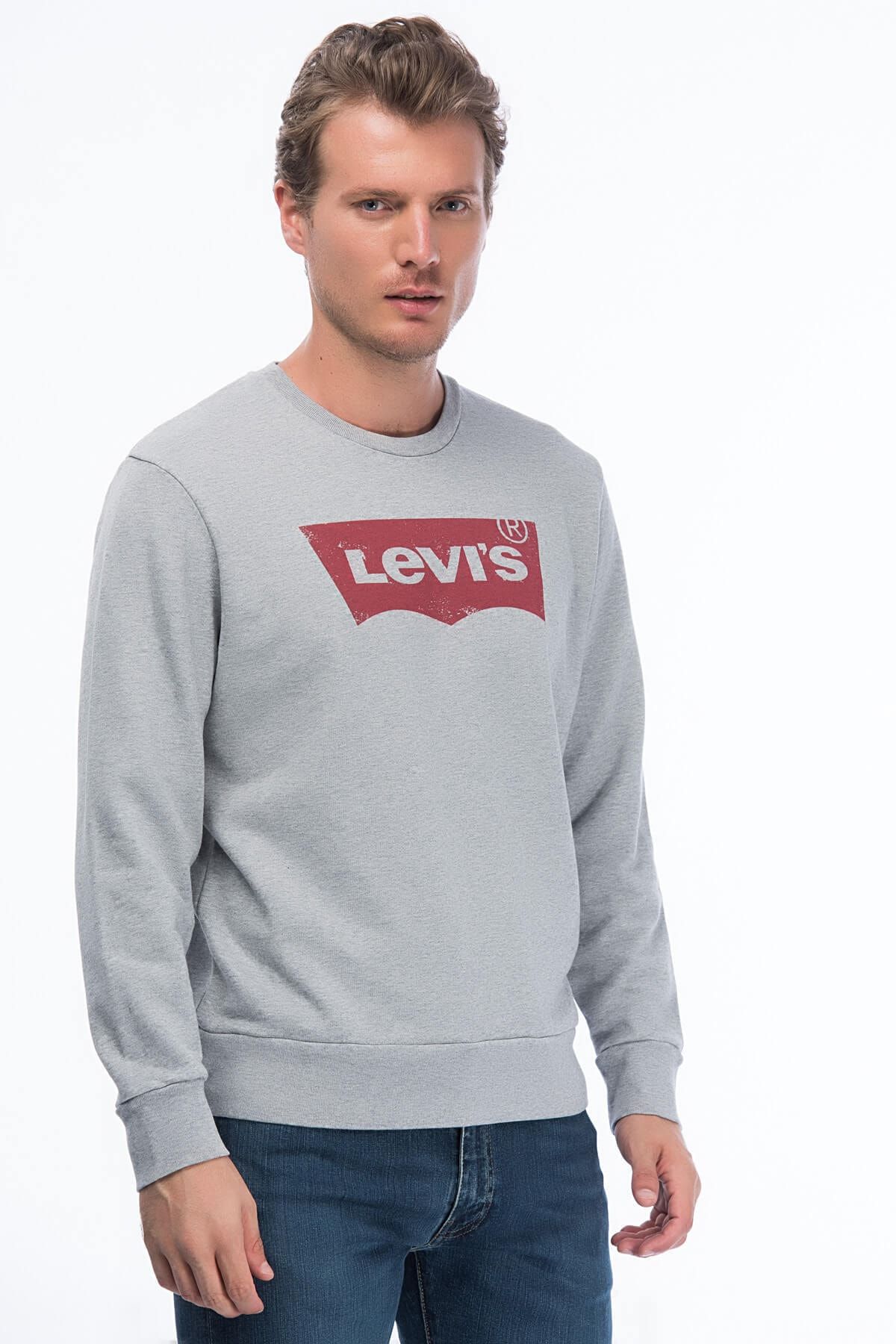 Levi's Erkek Graphic Crew Housemark Sweatshirt 19492-0026