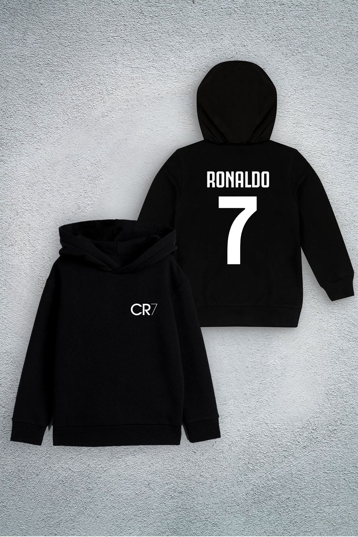 Darkia Cristiano Ronaldo Cr7 Forma Özel Tasarım Baskılı Çocuk Kapşonlu Sweatshirt Hoodie