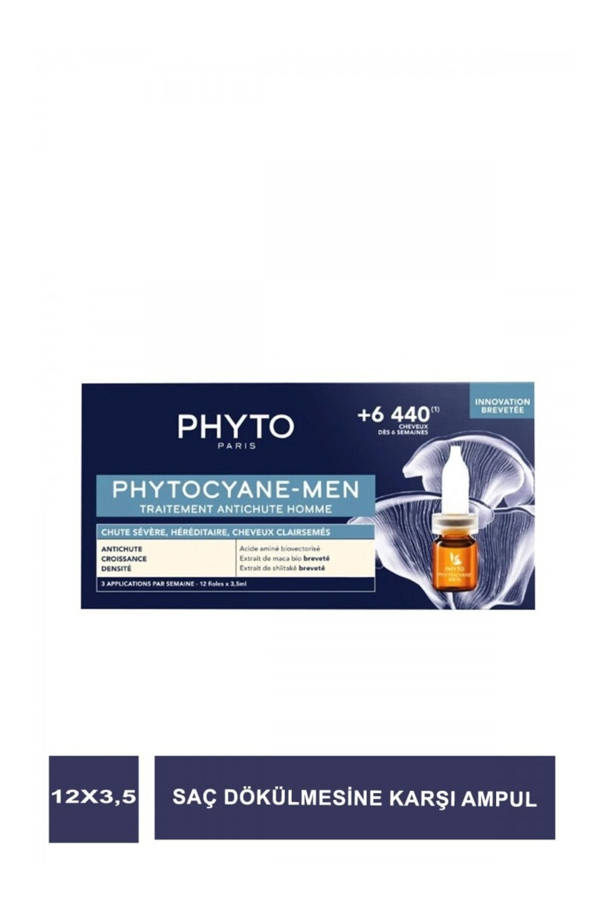 Phyto Cyane Erkek Tipi Saç Dökülme Karşıtı 12 x 3,5 ml Ampul
