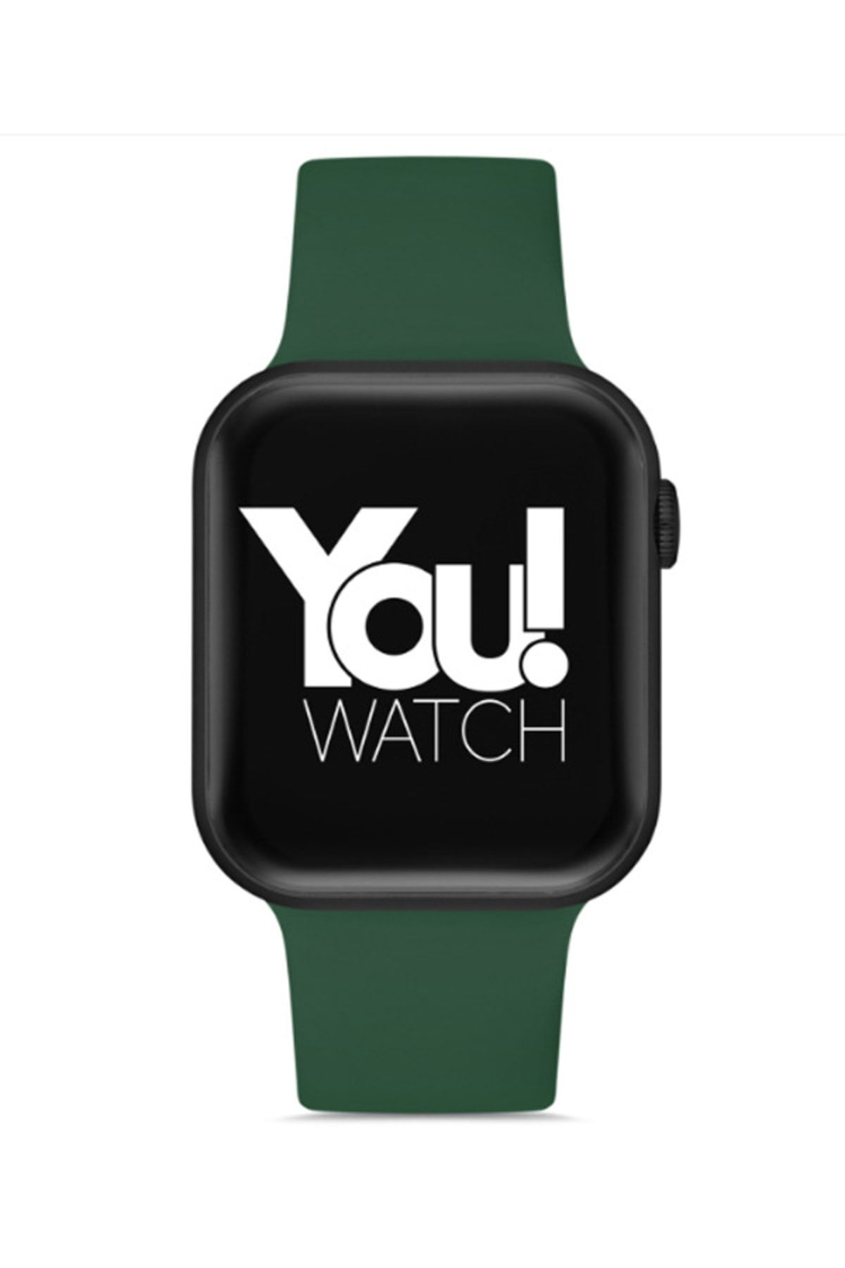 You Watch Youwatch F3-yf310 T Siyah Kasa & Yeşil Silikon Kordon Akıllı Saat Ios Ve Android Uyumludur.