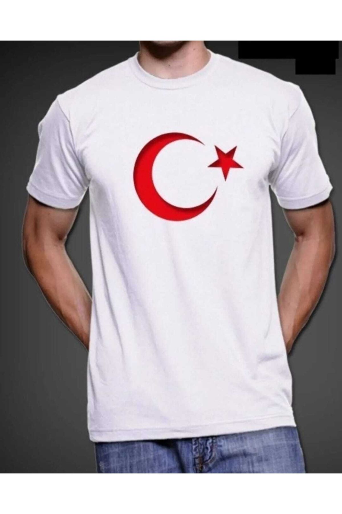 Genel Markalar Unisex 23 Nisan 29 Ekim 19 Mayıs Gösteri Kostüm Atatürk Baskılı Ve Türk Bayraklı Ayyıldızlı Tişört