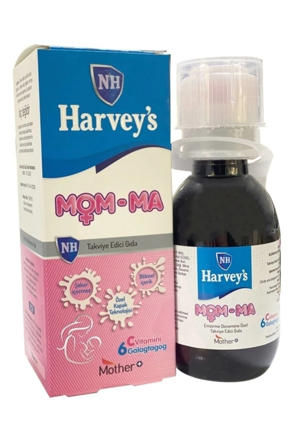 Nurse Harvey's Harvey’s Mom-ma Şurup Bitkisel Galaktogog, Ekstra C Vitamini Ve Sodyum Bikarbonat