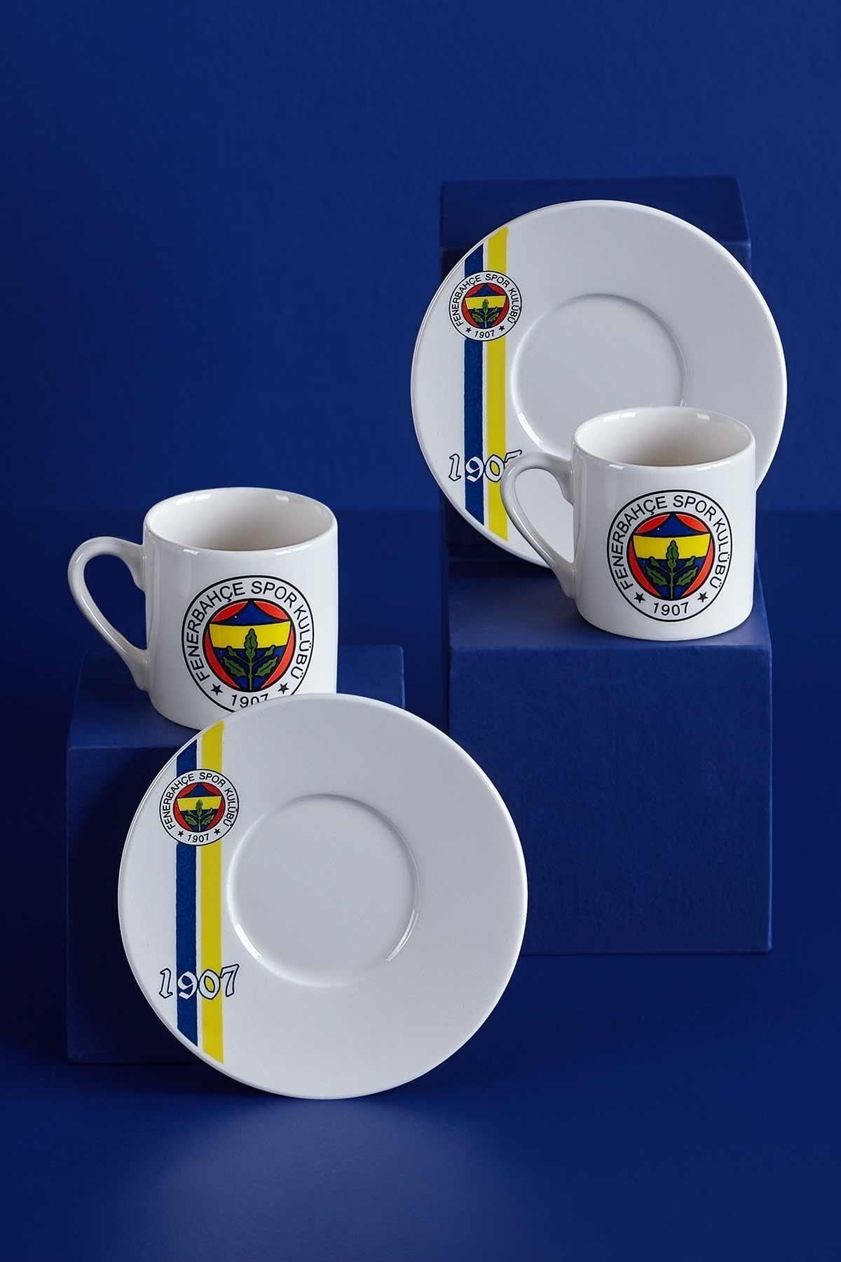 Fenerbahçe Neva N3419 Lisanslı 1907 2'li Kahve Fincan Takımı Fb-zc076tds02