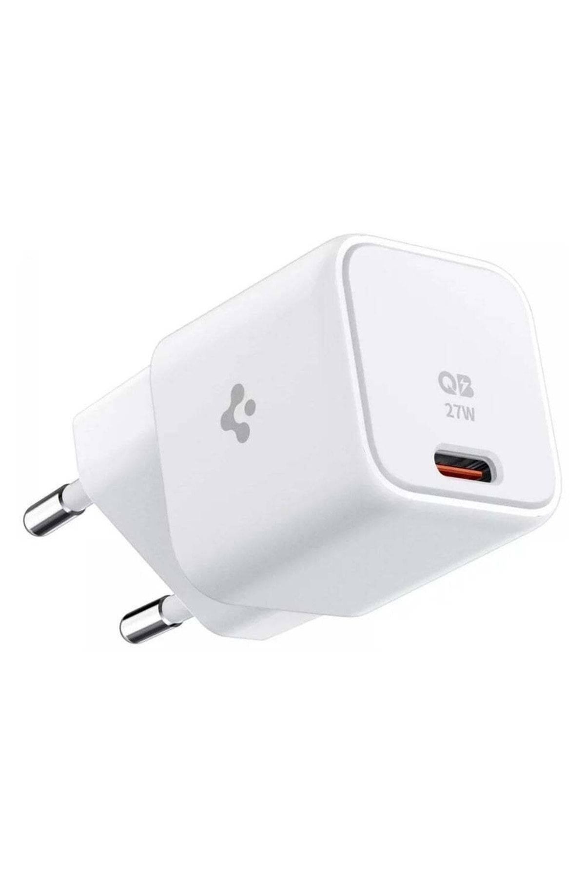 Spigen 27W USB-C Güç Adaptörü iPhone & Android & iPad Şarj Cihazı ArcStation PE2103 White - ACH03826