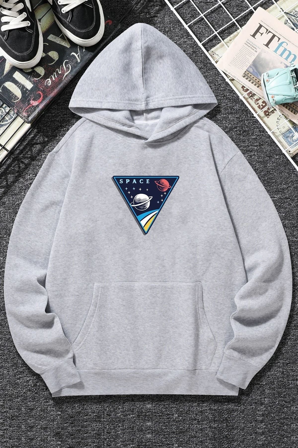 uyguntarz Unisex Space Baskılı Sweatshirt