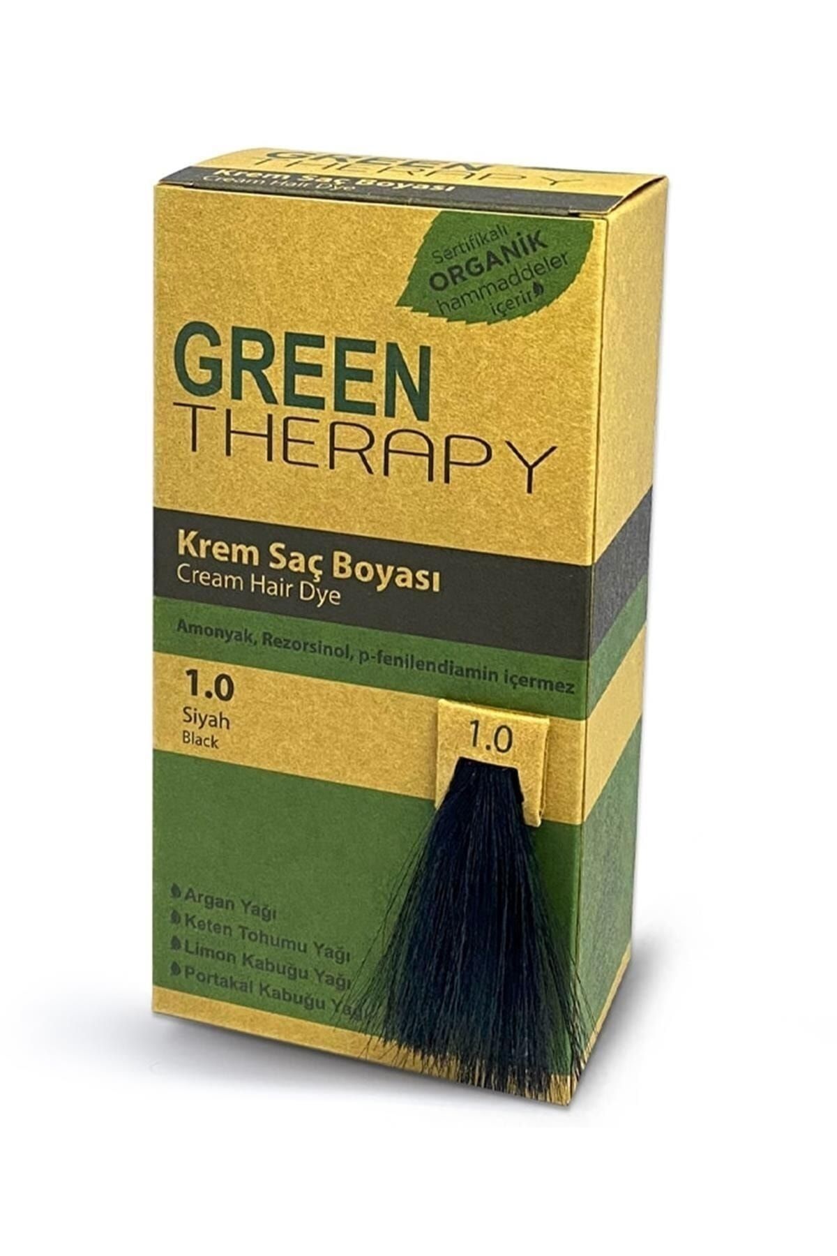 Green Therapy Krem Saç Boyası Argan Yağlı 1.0 Siyah ,,natural1162