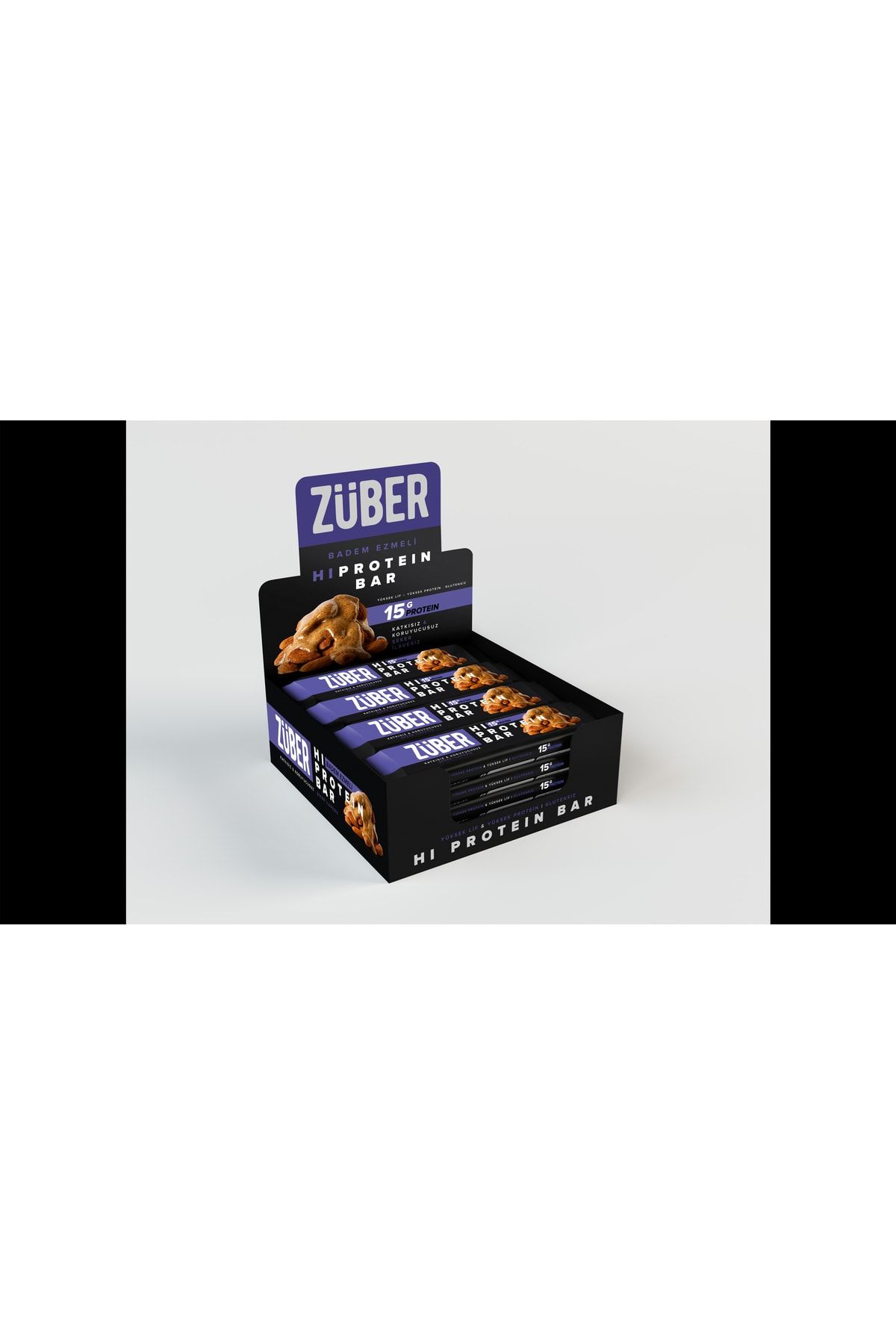 Züber Badem Ezmeli Yüksek Protein Bar 12 X 45 gr