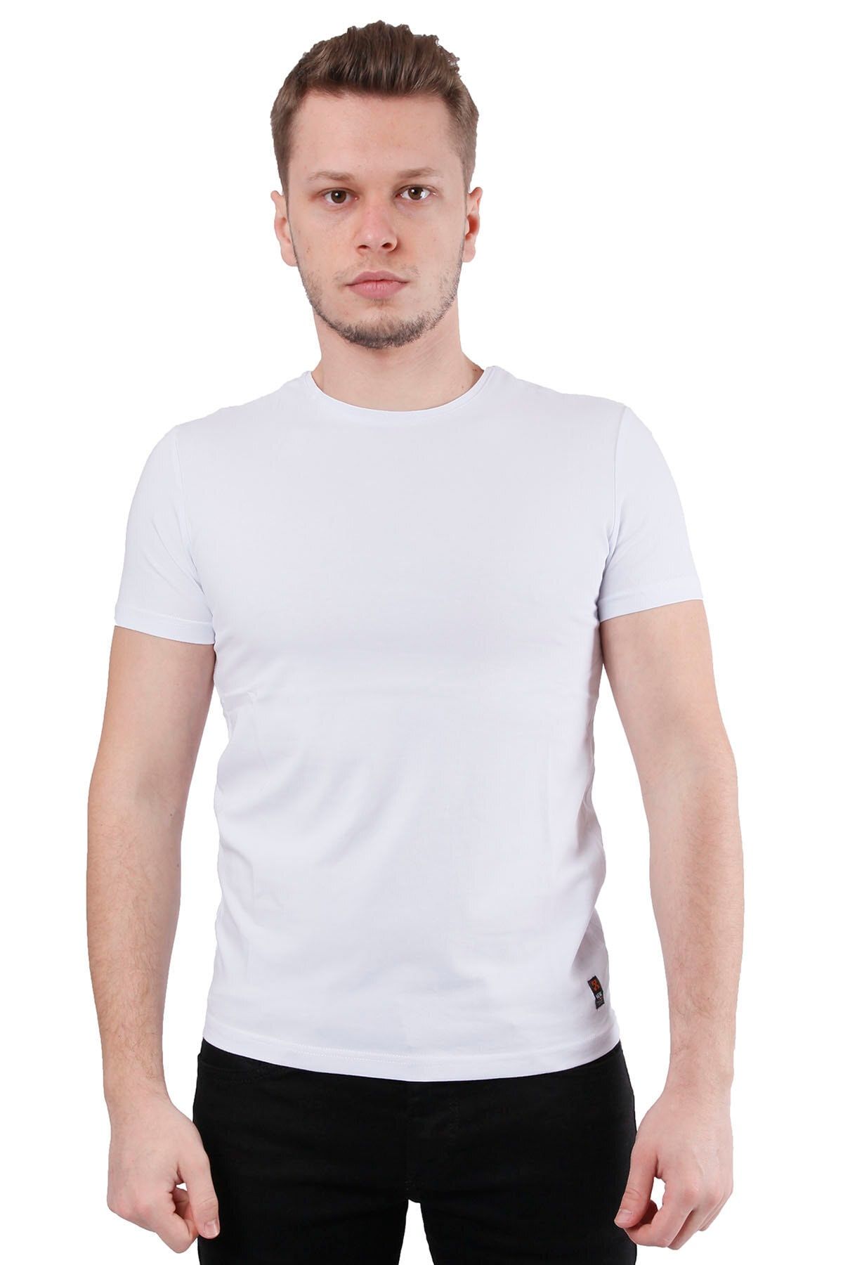 Canelia Beyaz Erkek Slimfit T-shirt