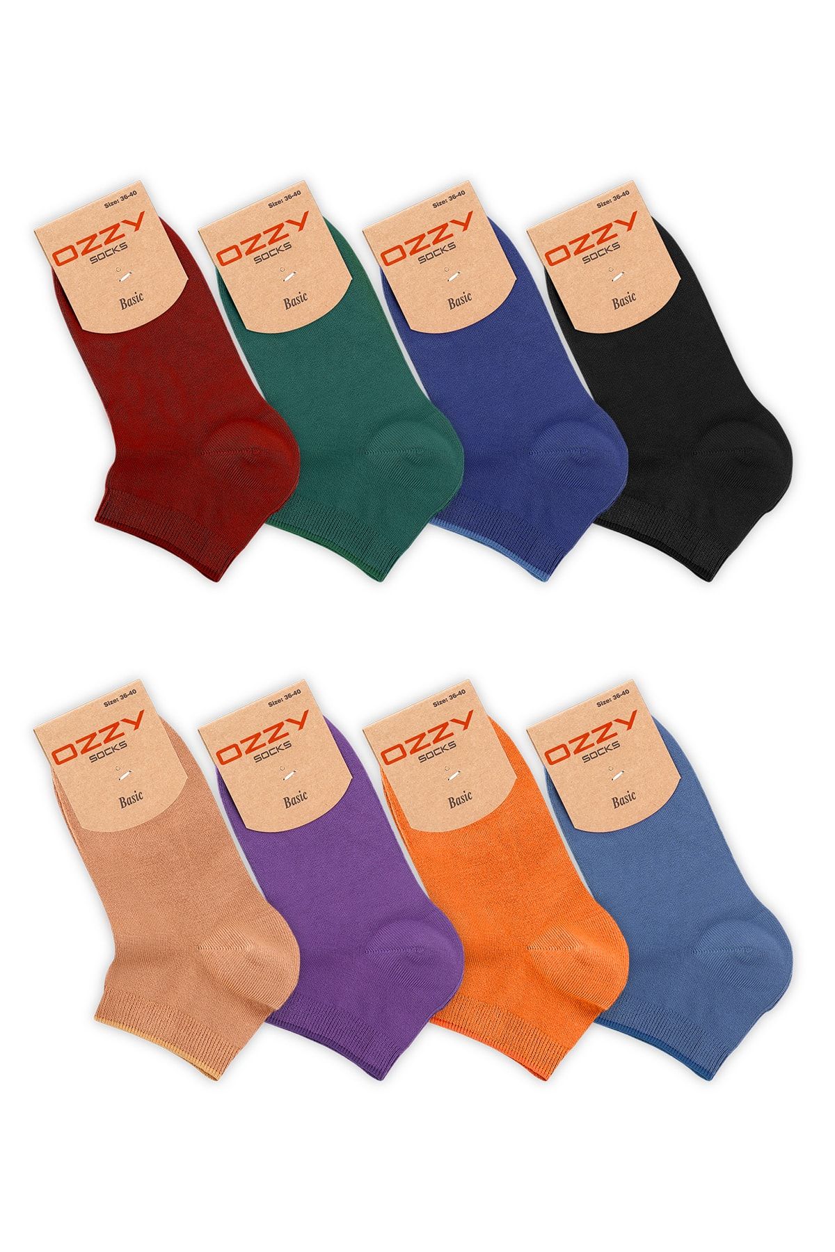Ozzy Socks 8 Çift Bambu Kadın Dikişsiz Patik Çorap 4 Mevsim Dayanıklı Topuk Ve Burun
