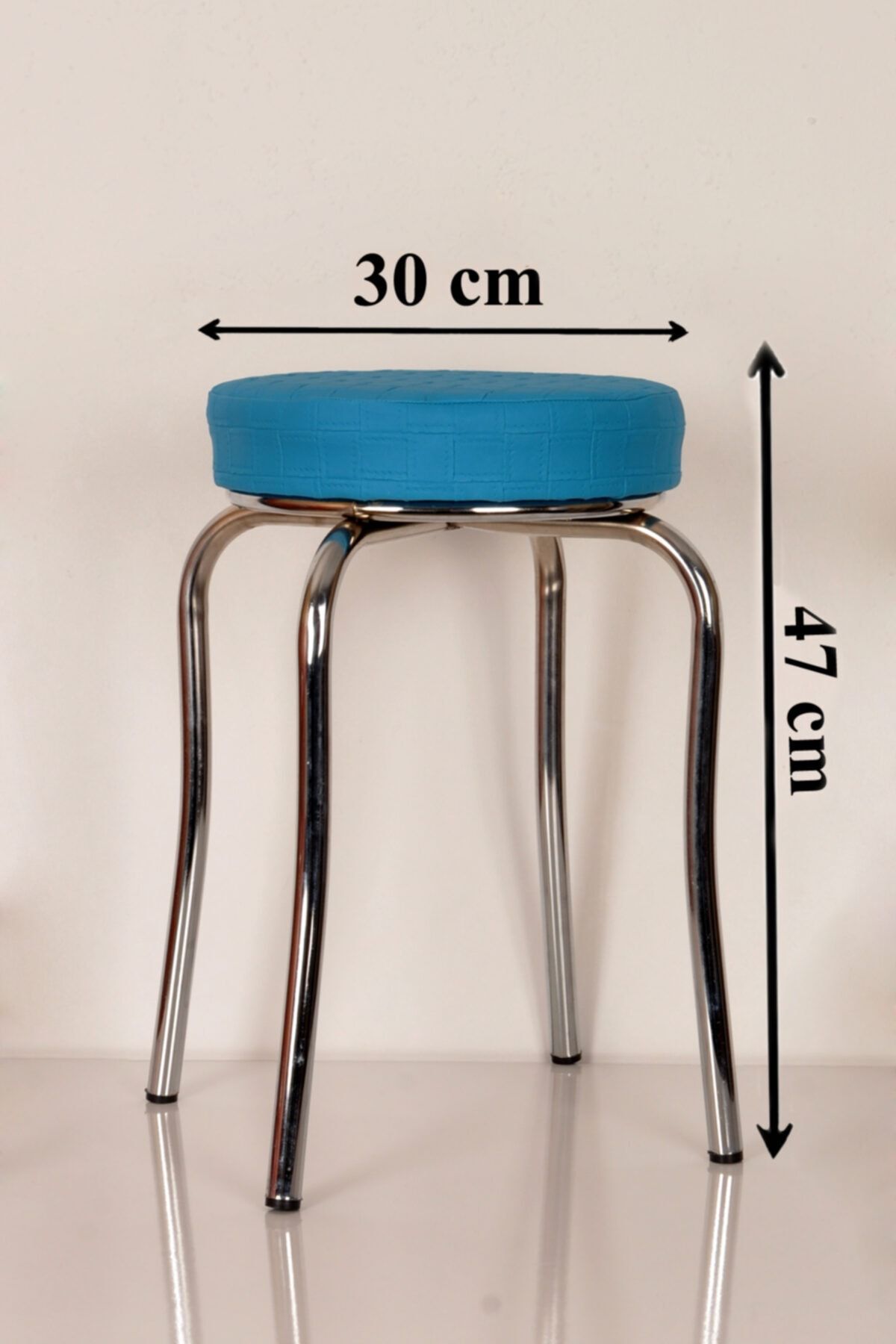 yılmaz masacılık 2 Li Turkuaz Profil Tabure Metal Tabure Kalın Tabure Istiflenebilir
