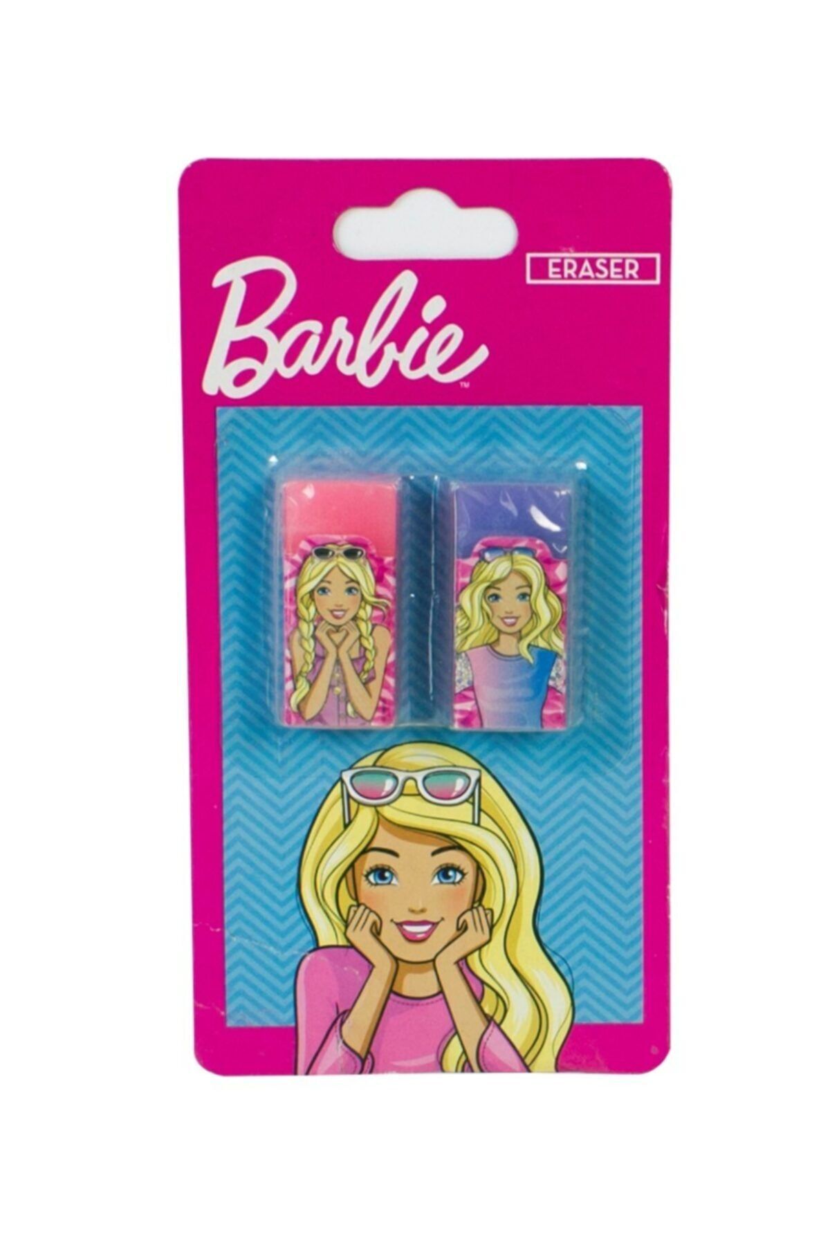 Barbie Lisanslı 2'li Bilisterli Silgi Seti