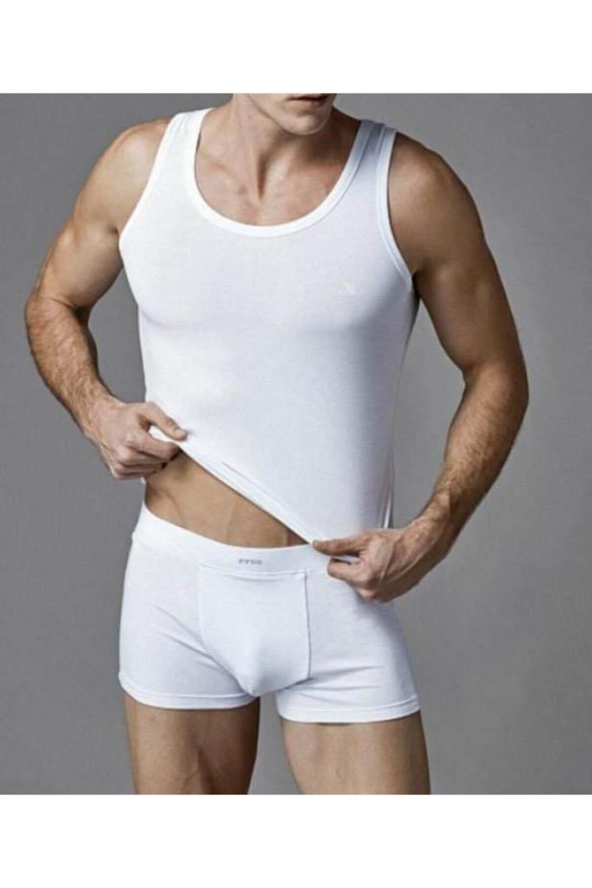 Eros Pijama Erkek Beyaz Çeyizlik Atlet