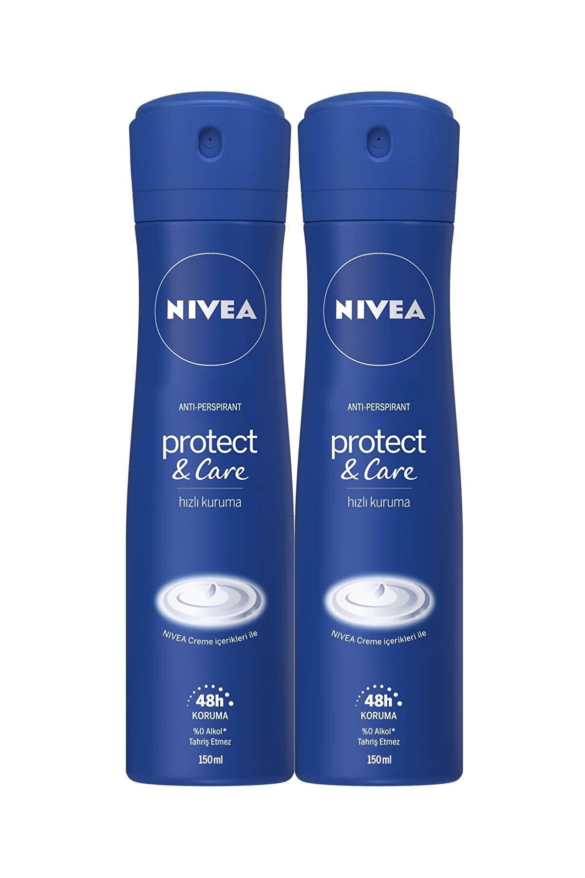 NIVEA Protect&care Sprey Deodorant 150 ml Kadın 2'li Avantaj Paketi
