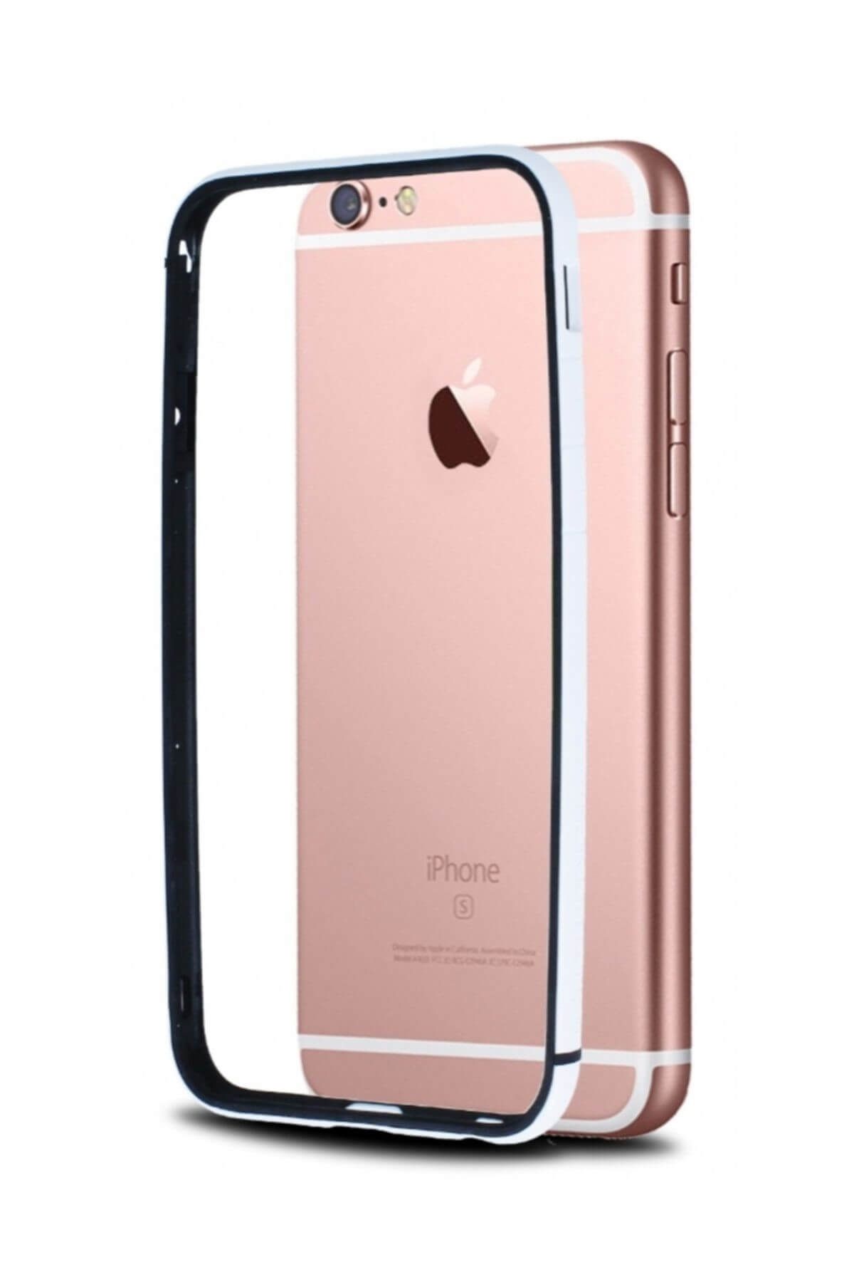 Totu Design Evoque iPhone 6 / 6S Silikon Bumper Çerçeve Beyaz Kılıf