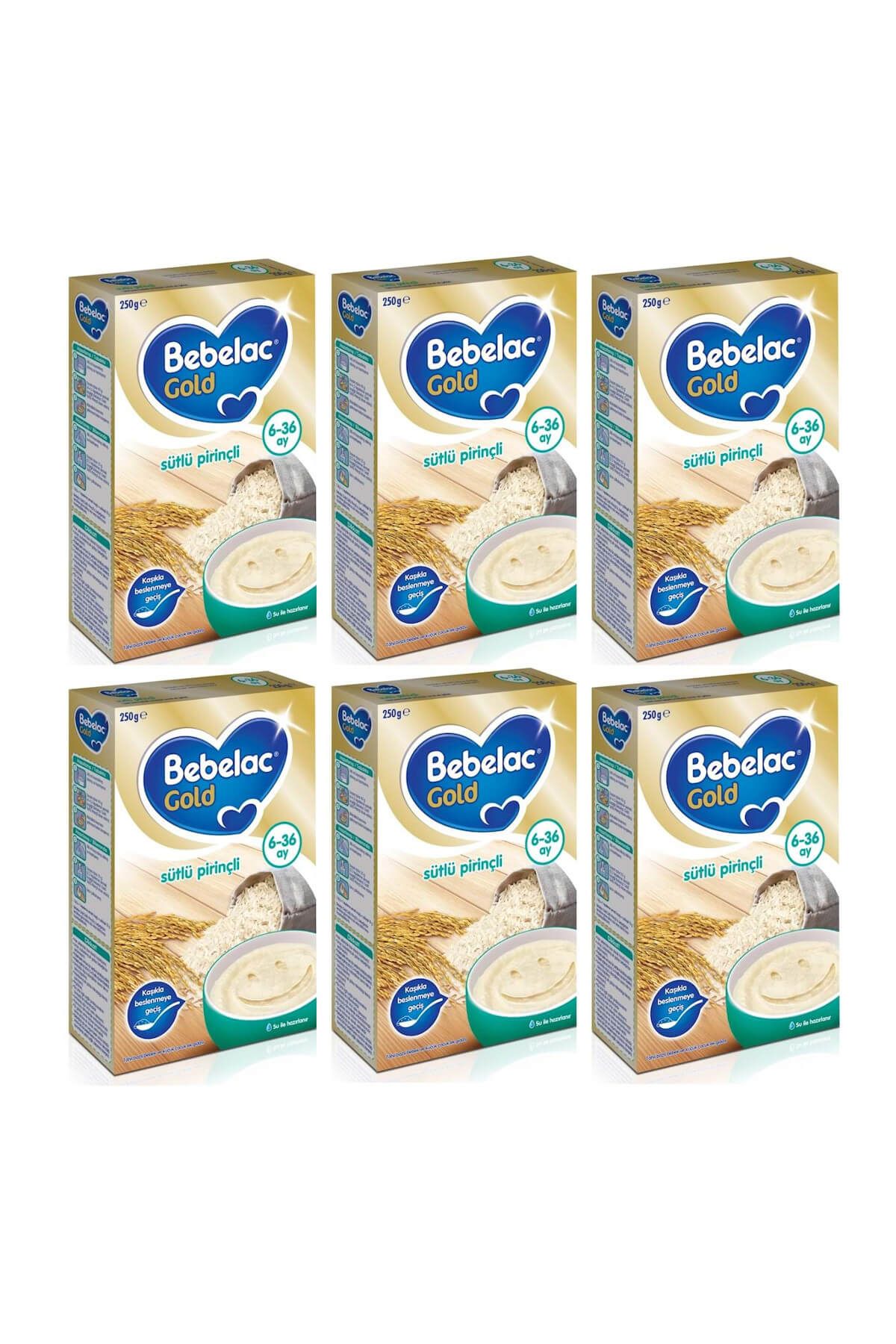 Bebelac Gold Kaşık Maması 250 Gr Sütlü Pirinçli 6'lı Set