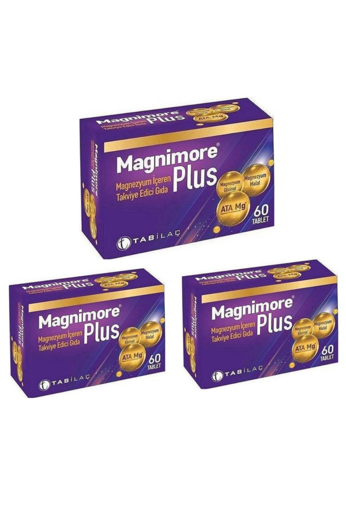Magnimore Magnimore Plus Magnezyumlu Takviye Edici Gıda 60 Tablet X 3 Adet