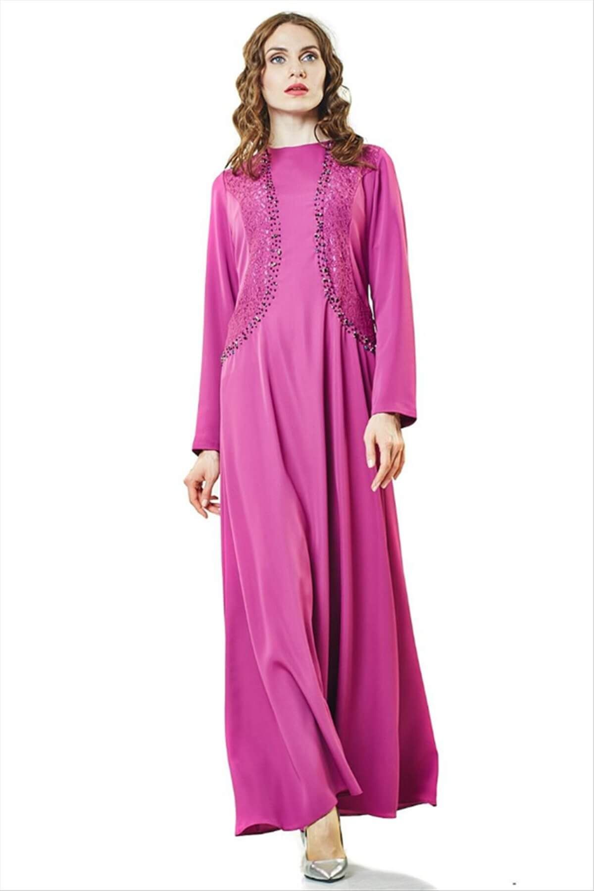 Doque Kadın Bordo Abiye Elbise Doque-DO-A4-64006