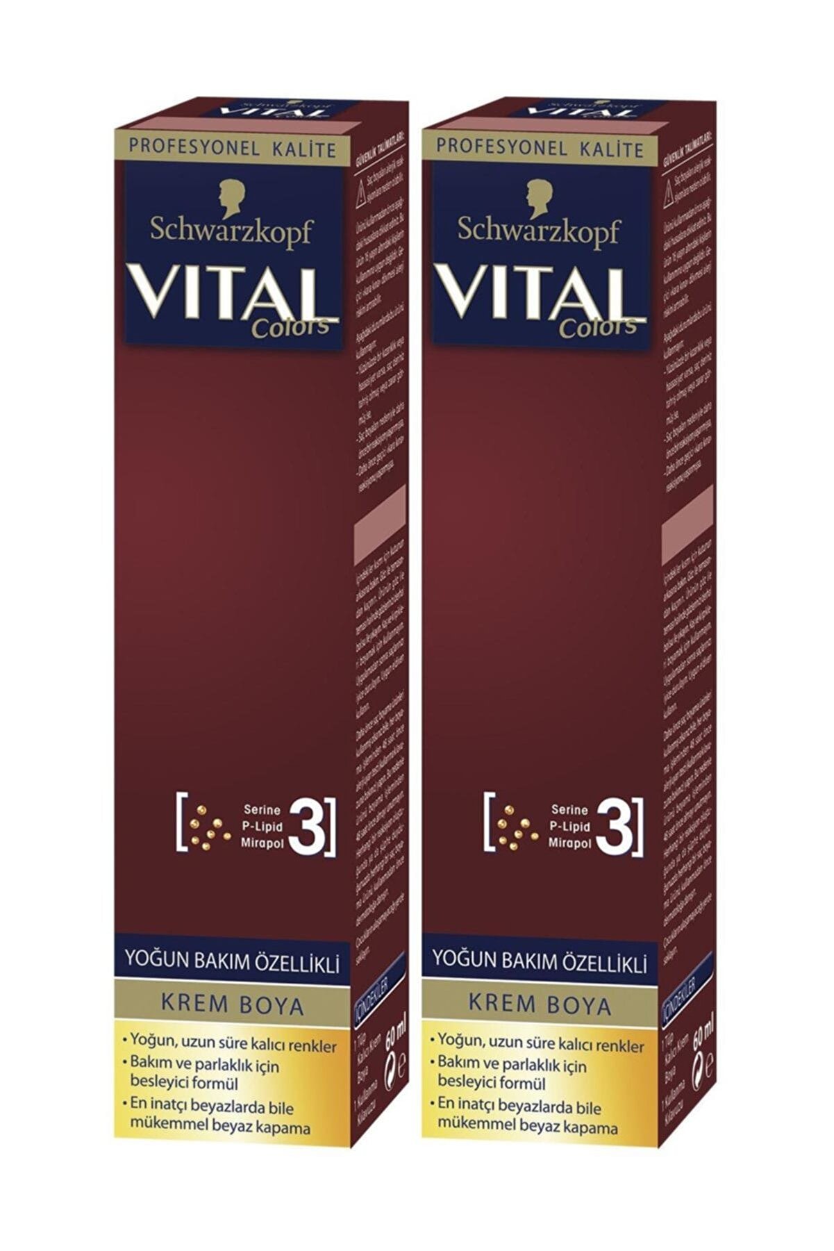 Vital Colors Krem Saç Boyası 8-1 Küllü Kumral - 60 ml x 2 Paket