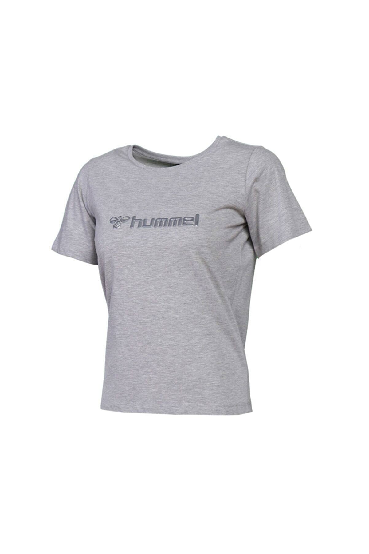 HUMMEL HMLPESCARA T-SHIRT A GRI MEL Kadın T-Shirt 101086314