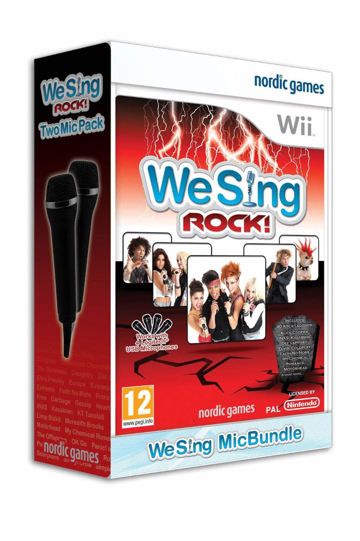 Nintendo Wii We Sing Rock Oyun + 2 Mikrofon