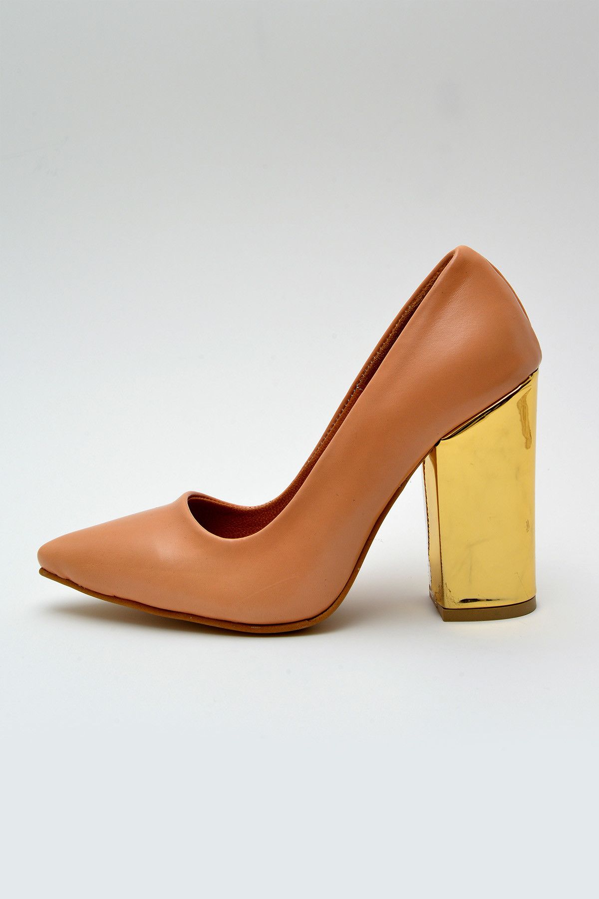 Sertac Delibas Kadın Nude - Gold Topuklu Ayakkabı Sd-Dıs12