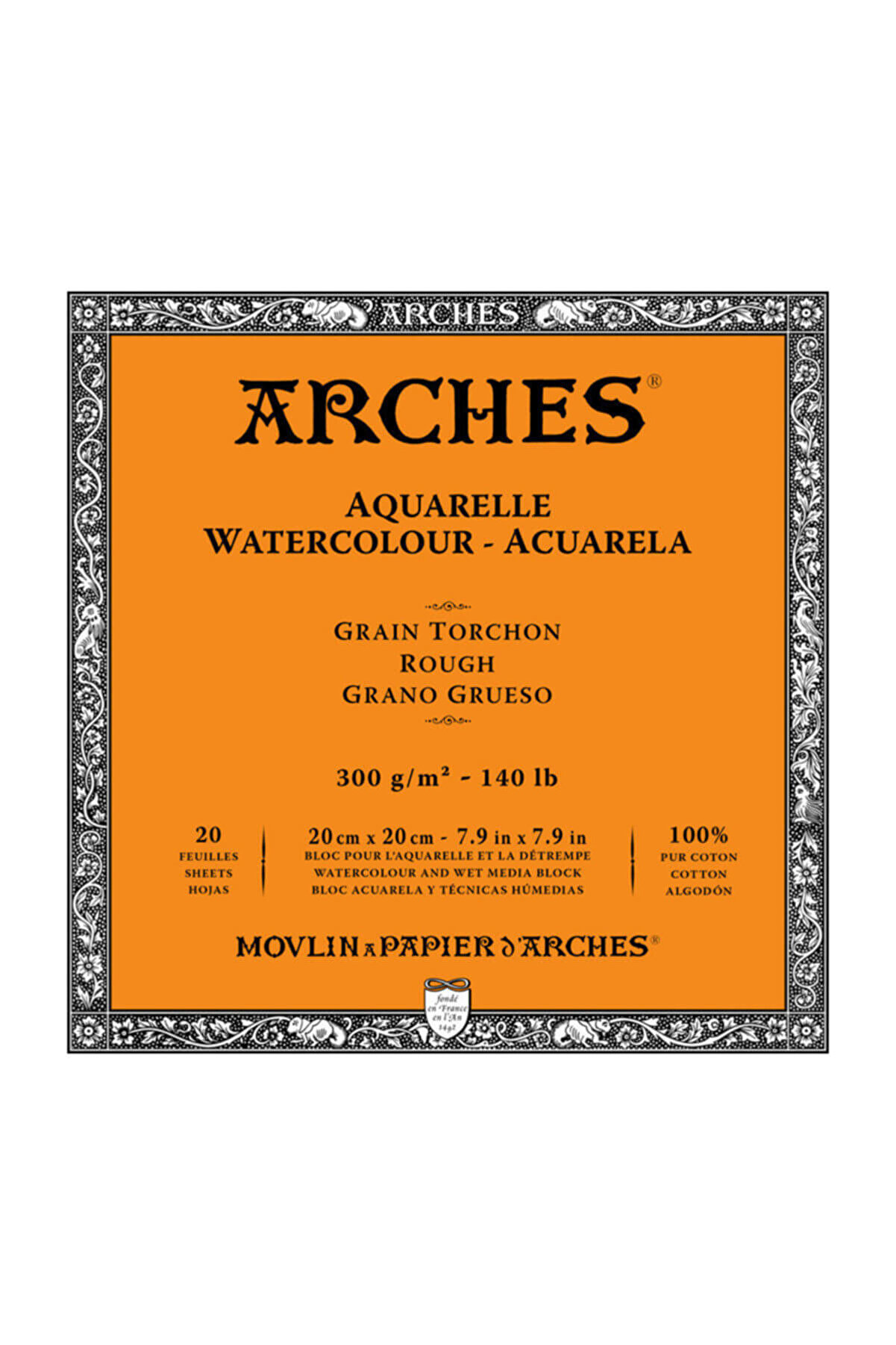 Arches Suluboya Blok Defter - Kalın Doku - 300Gr. 20x20cm - 20 Yp.