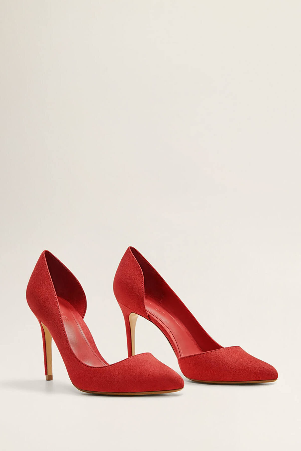 MANGO Kadın Kırmızı Asimetrik Stiletto Ayakkabı 43050647