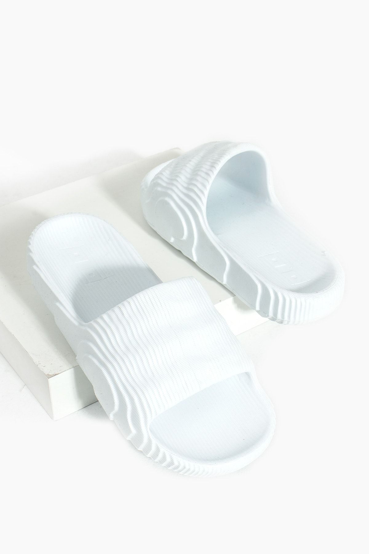 Pembe Potin Unisex Beyaz Eva Confort Sandalet Terlik