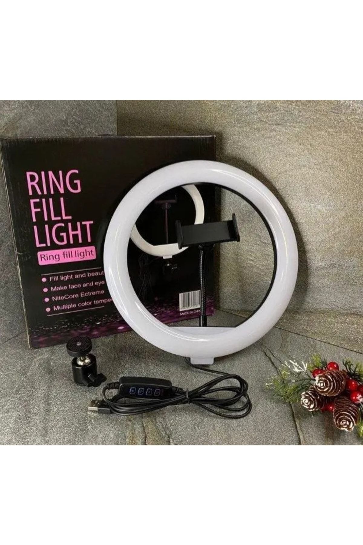 Egonex Ring Light 5500k Youtuber Led Işıklı 2.1 Metre Tripod Selfie Makyaj Işığı Wlue