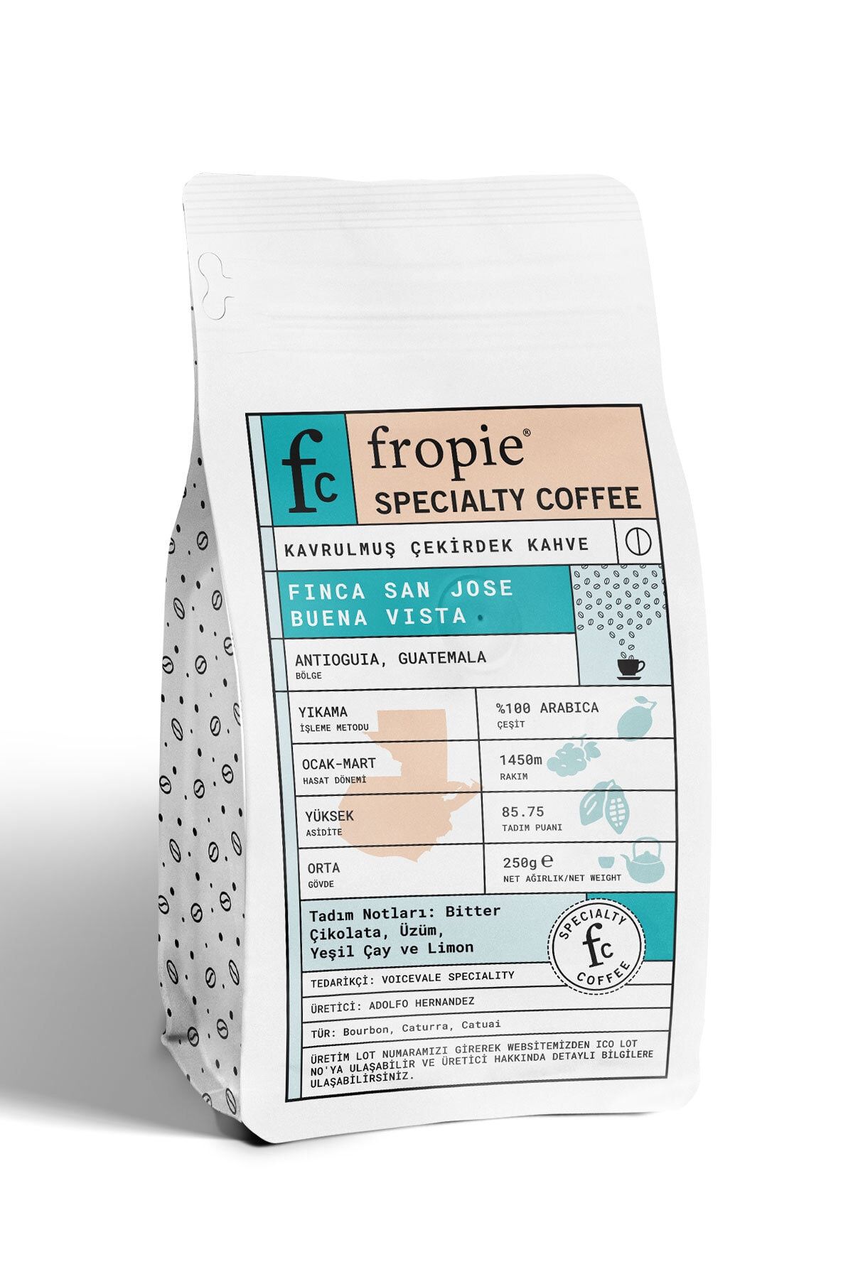 FROPİE Nitelikli Kahve Guatemala - Çekirdek 250 gr