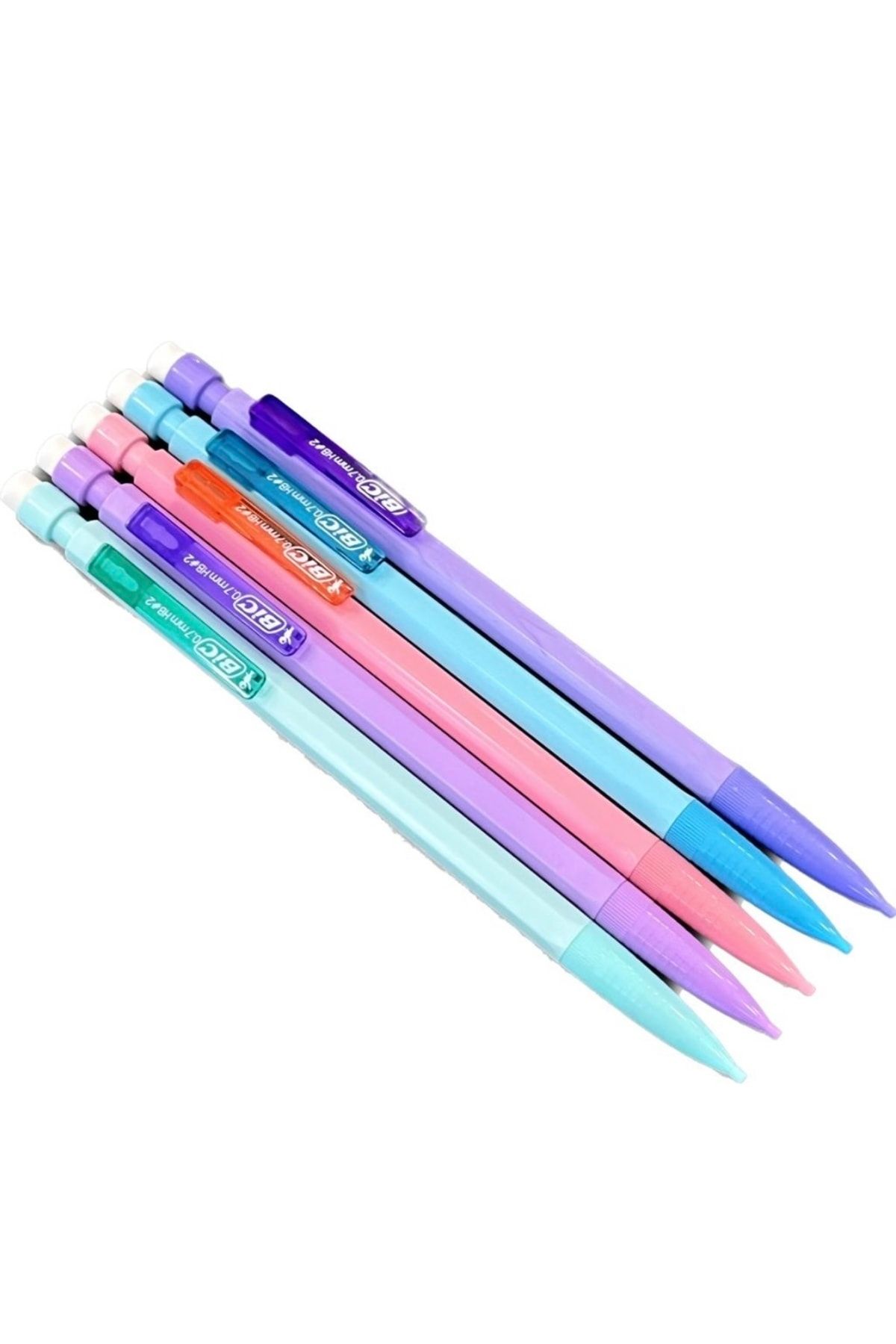 Bic Matic Pastel Renkler 5'li Özel Pakette 0,7 Uçlu Mekanik Basmalı Versatil Kalem