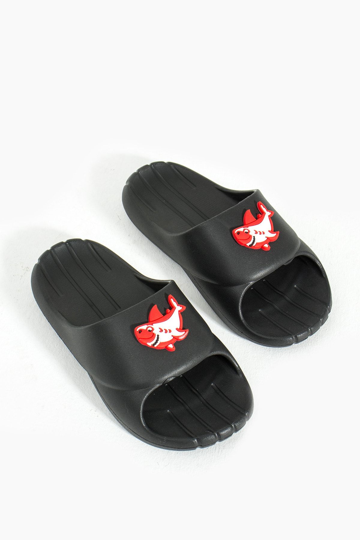Pembe Potin Unisex Siyah Çocuk Eva Deniz Confort Sandalet Terlik