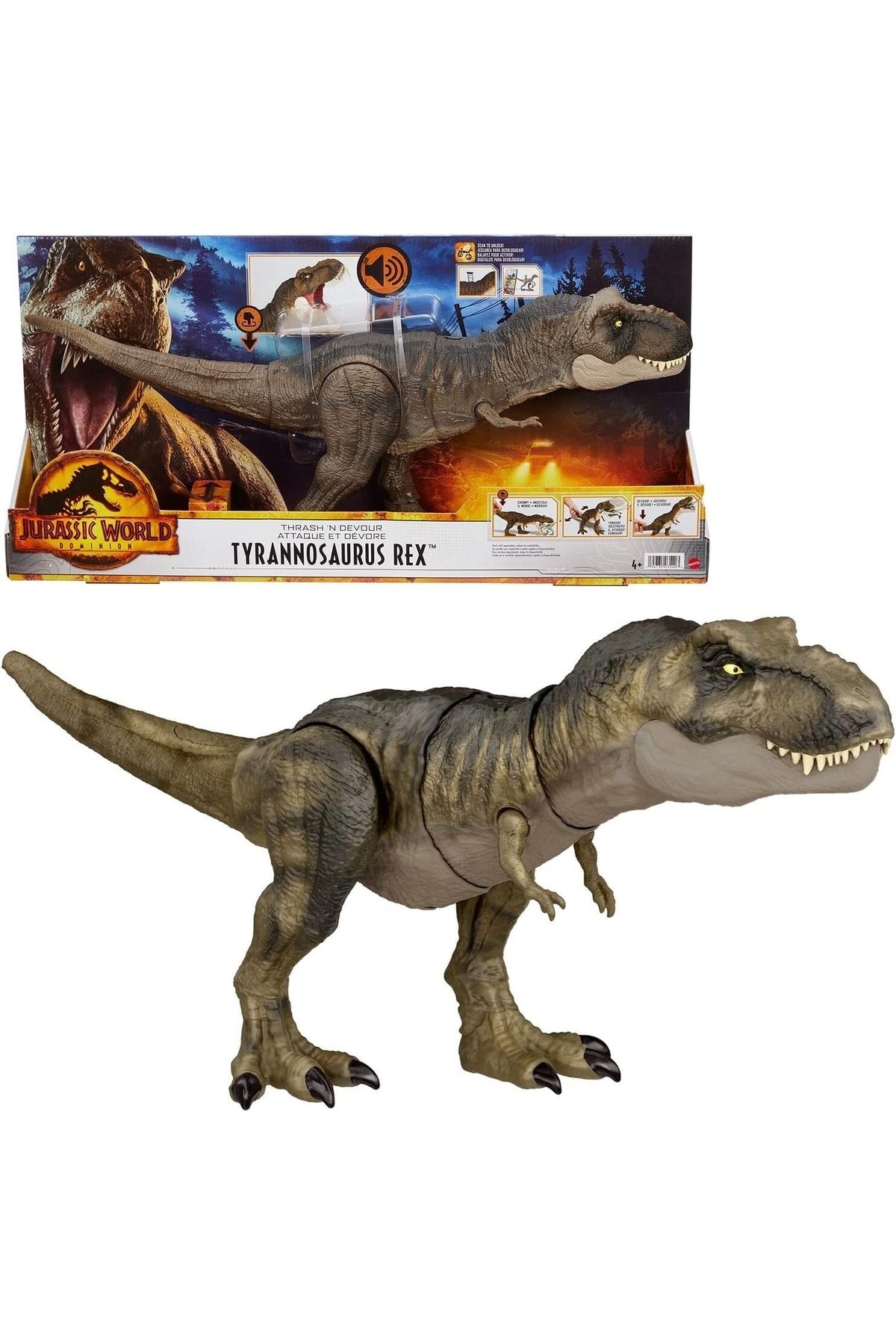 Jurassic World 53 Cm Sesli Dev Dinozor Figürü T-rex Oyuncak Hayvan Figür