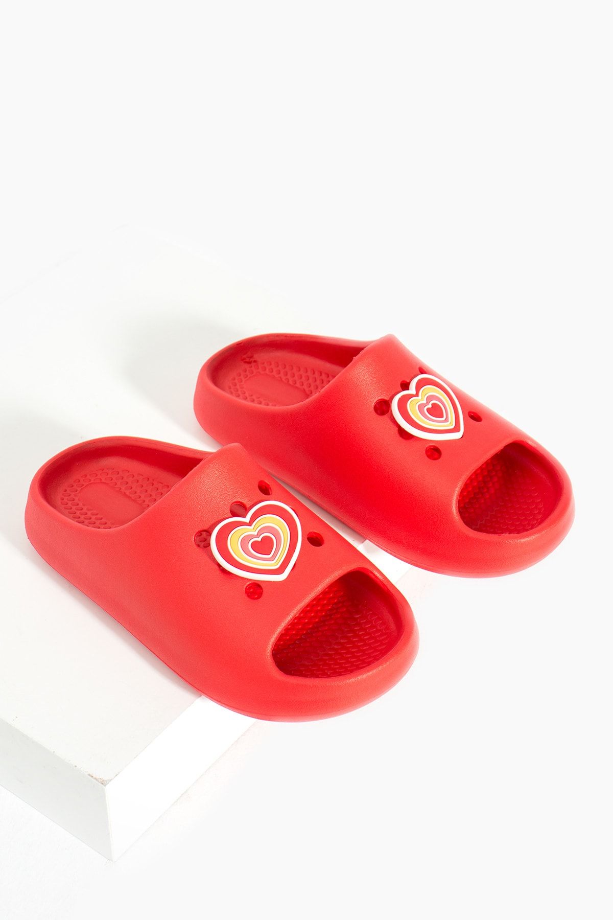 Pembe Potin Unisex Kırmızı Çocuk Eva Deniz Confort Sandalet Terlik
