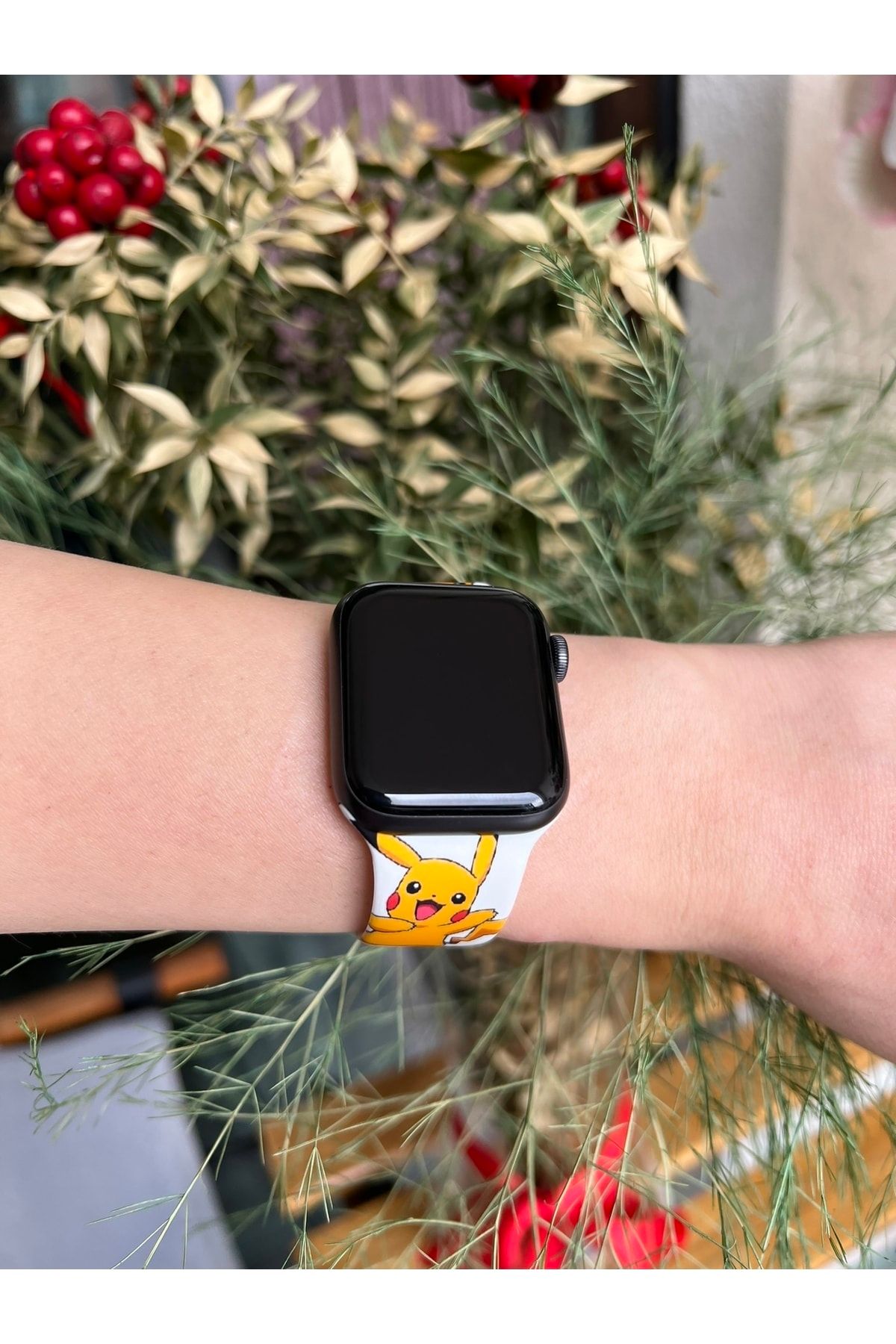 Belen Accessories Apple Watch Kordon Pikachu Desenli 38-40-41 Mm